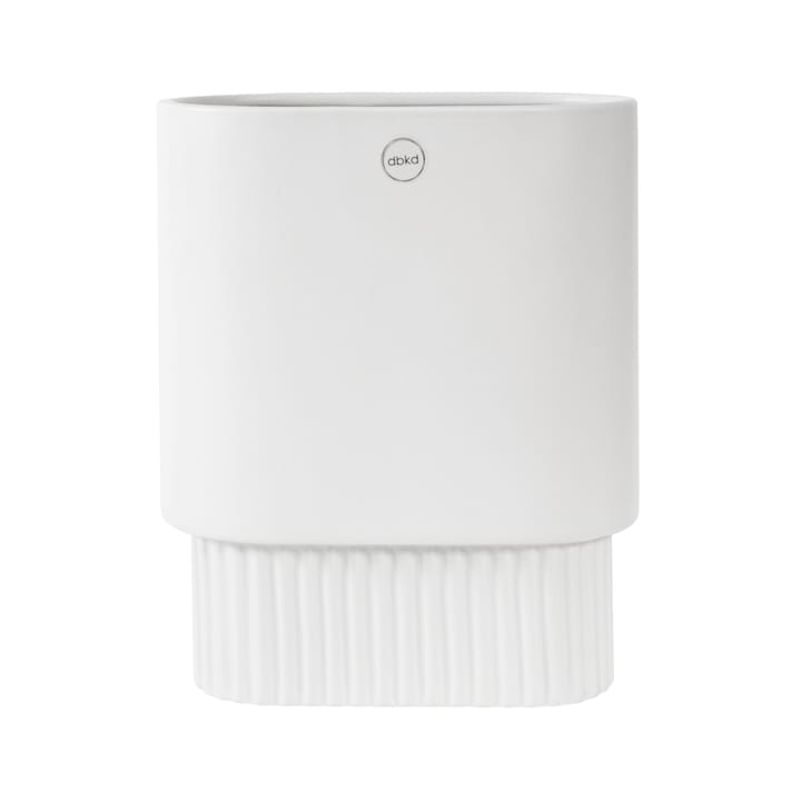 Vaso da fiori ovale alto Front , bianco DBKD