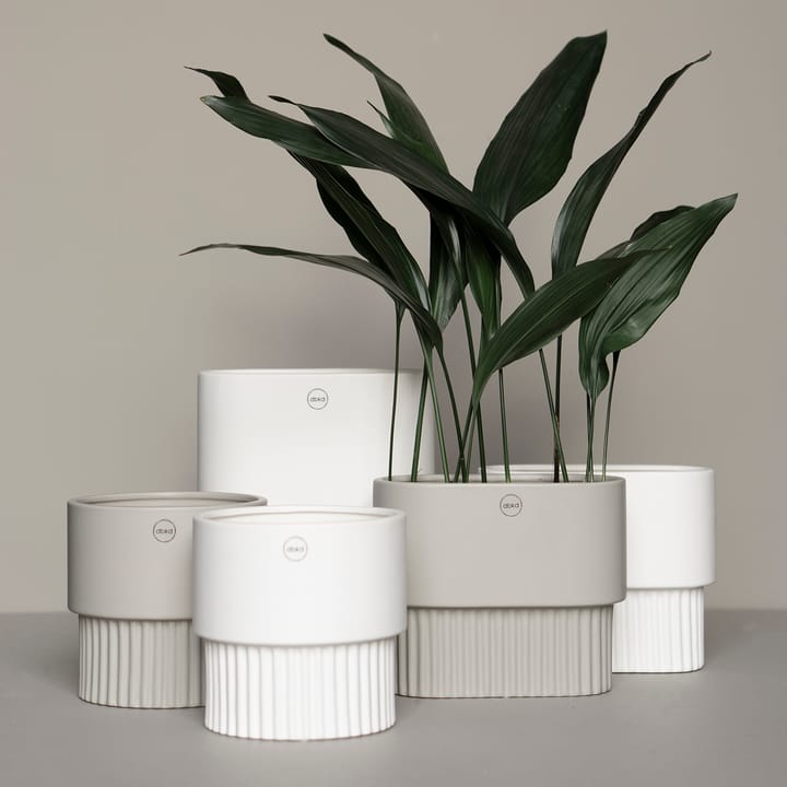 Vaso da fiori ovale alto Front , bianco DBKD