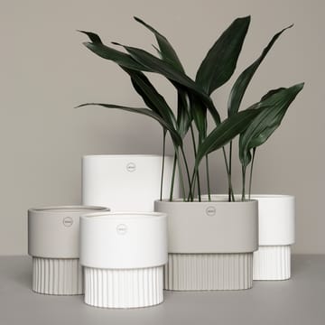 Vaso da fiori ovale basso Front - bianco - DBKD