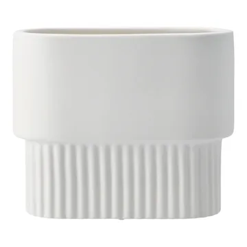 Vaso da fiori ovale basso Front - bianco - DBKD