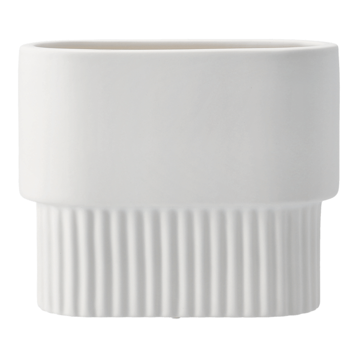 Vaso da fiori ovale basso Front, bianco DBKD