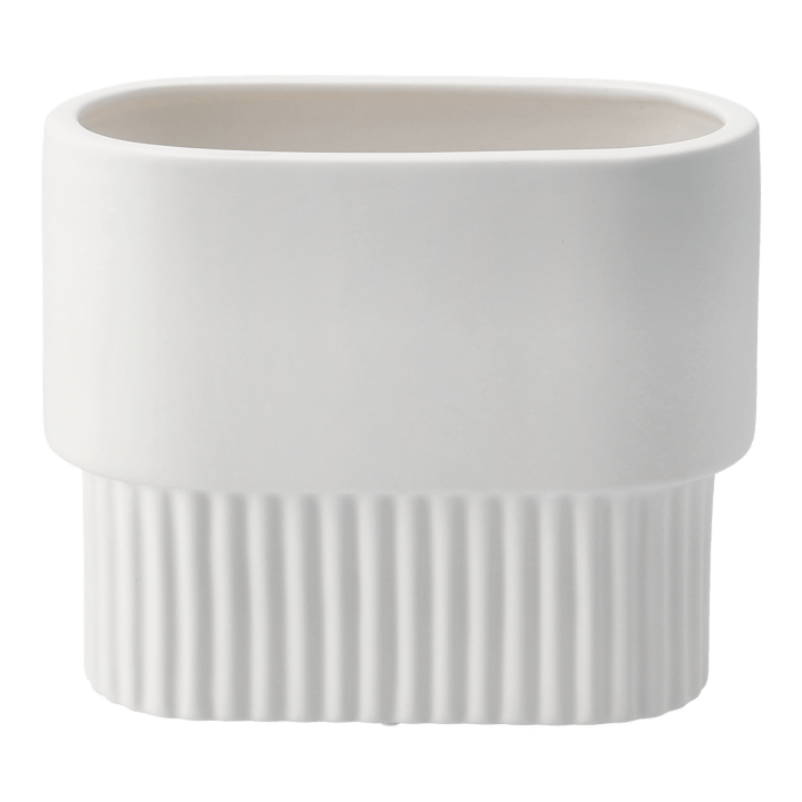 Vaso da fiori ovale basso Front, bianco DBKD