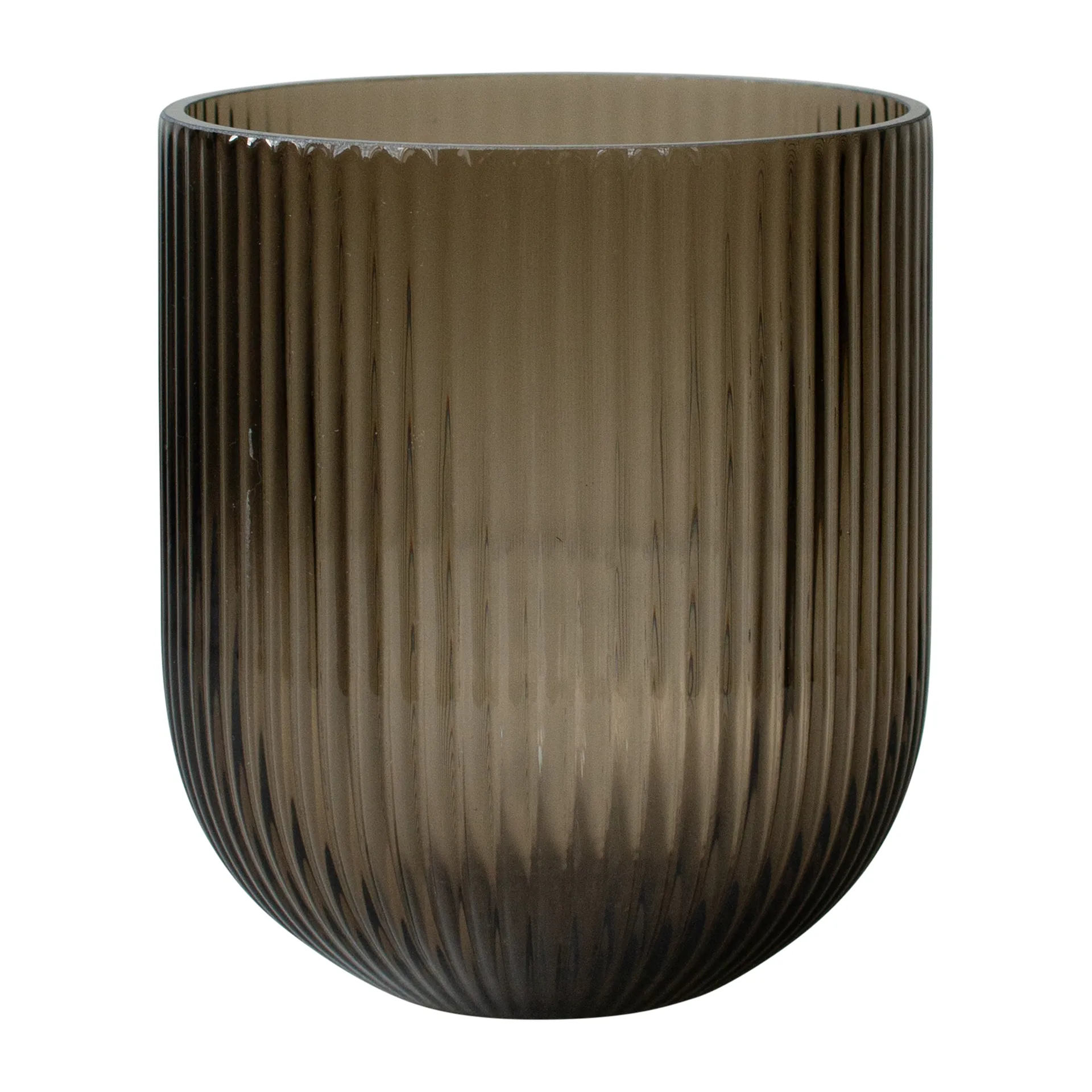 Vaso di vetro Simple Stripe, marrone, Medio DBKD