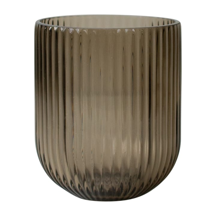 Vaso di vetro Simple Stripe, marrone - Piccolo - DBKD