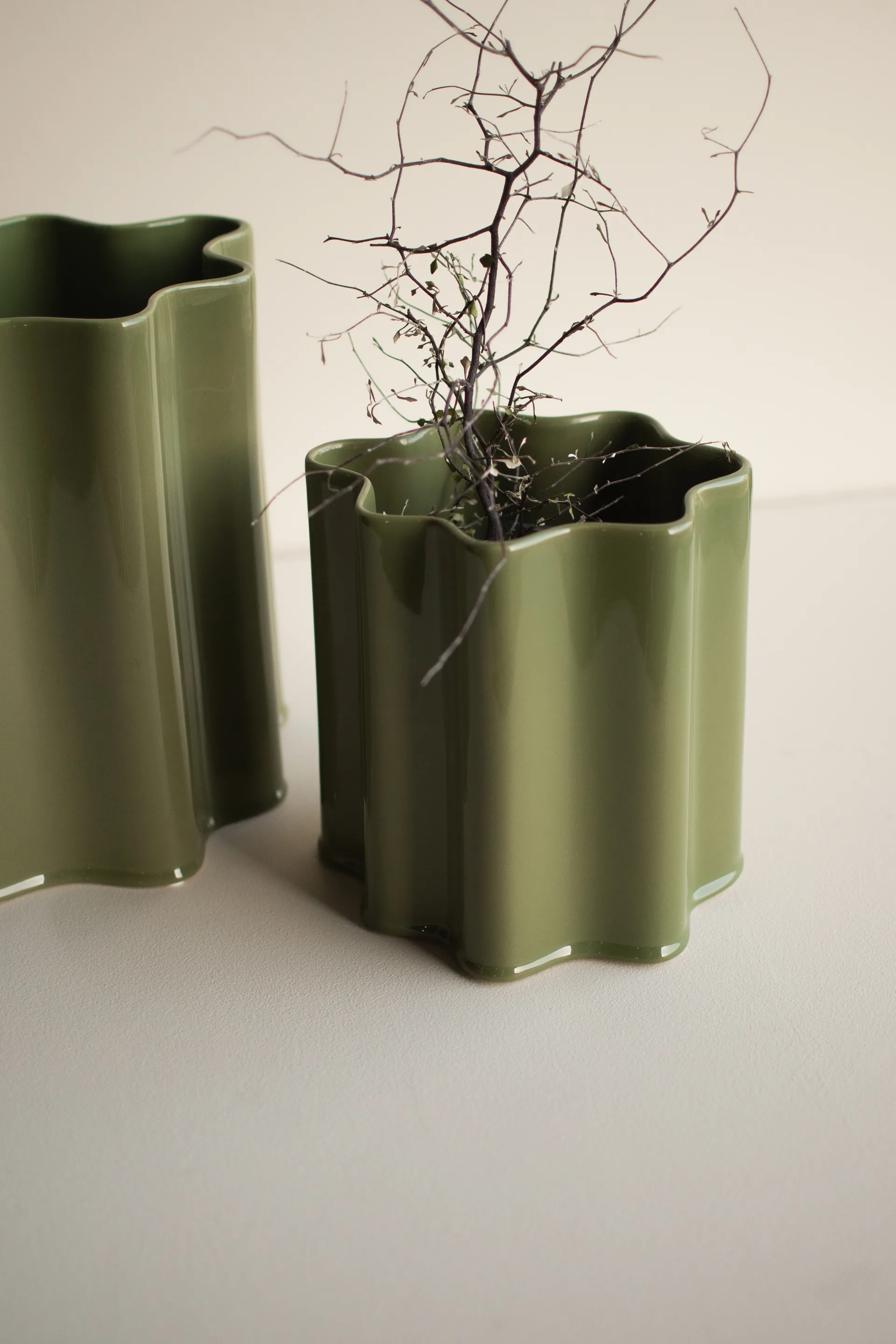 Vaso Filter, Verde lucido, Ø18 cm DBKD