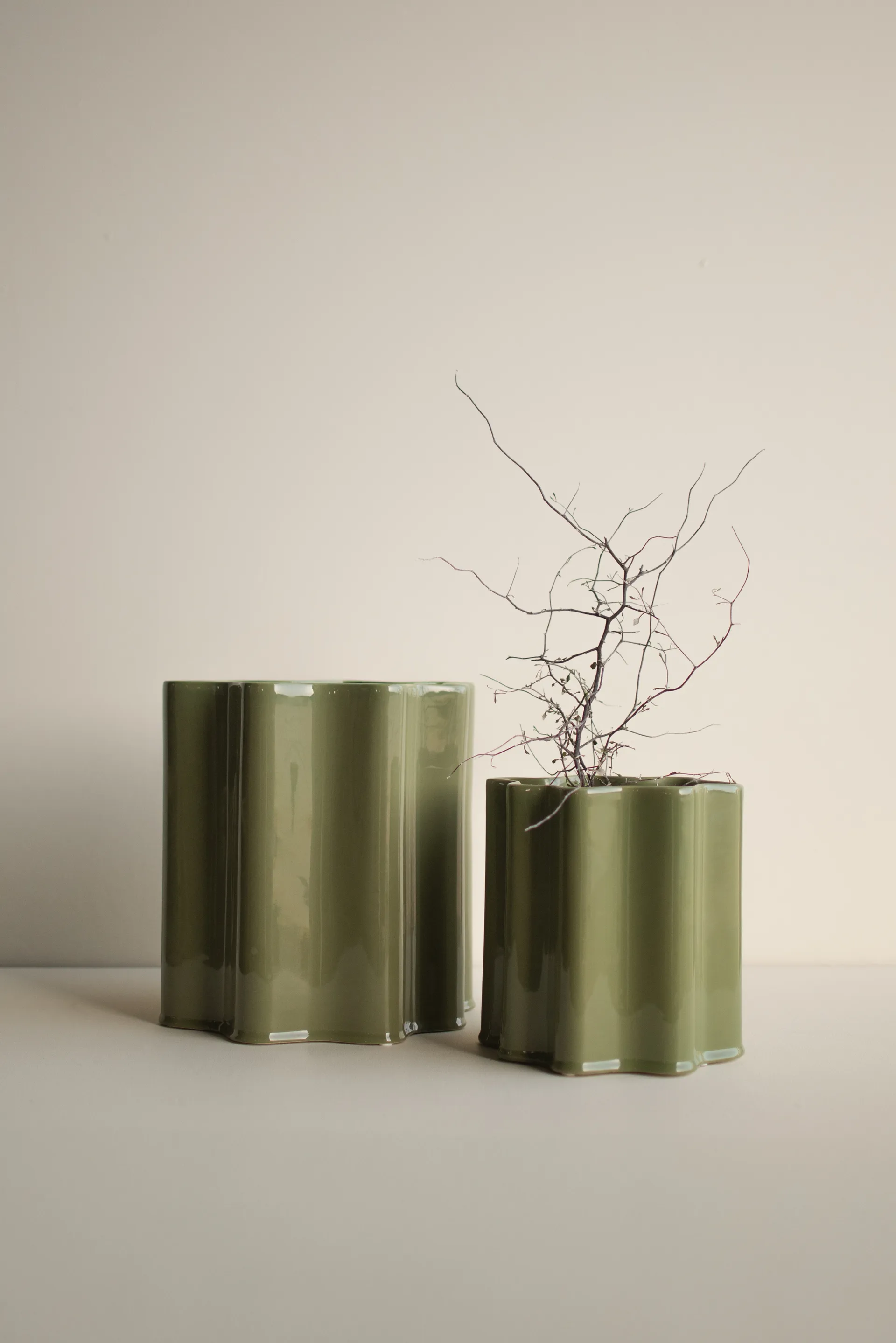 Vaso Filter, Verde lucido, Ø25 cm DBKD