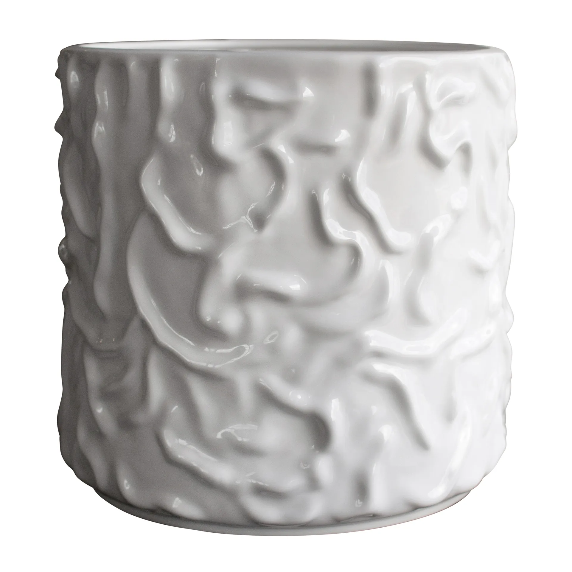 Vaso fiori Swoon Ø 31 cm, Shiny white DBKD