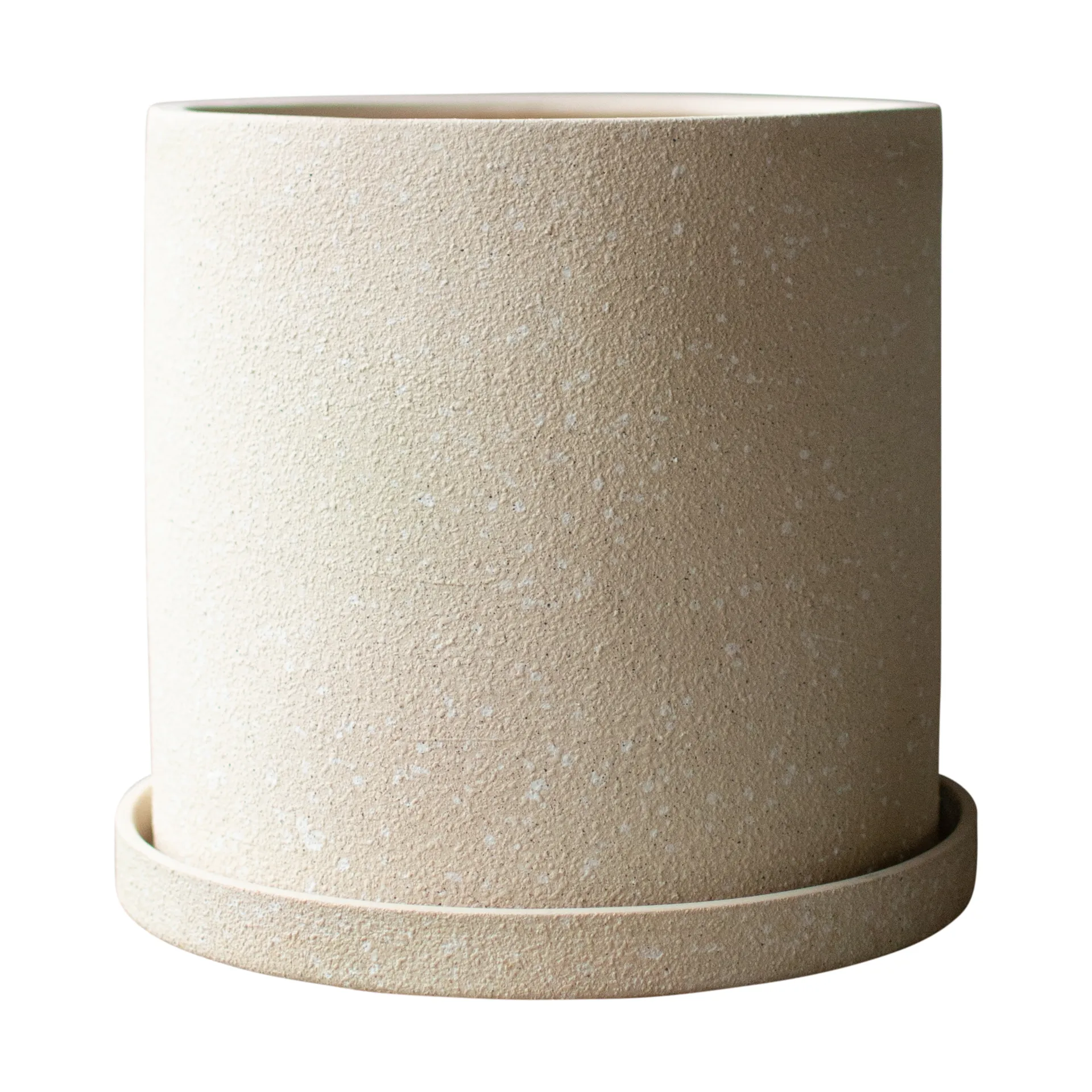 Vaso Grow Ø30 cm con sottovaso, Creme structure DBKD