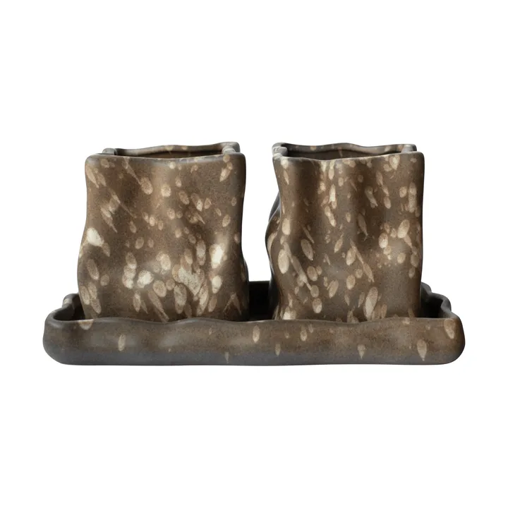 Vaso Herb 3 pezzi - Brown dot - DBKD