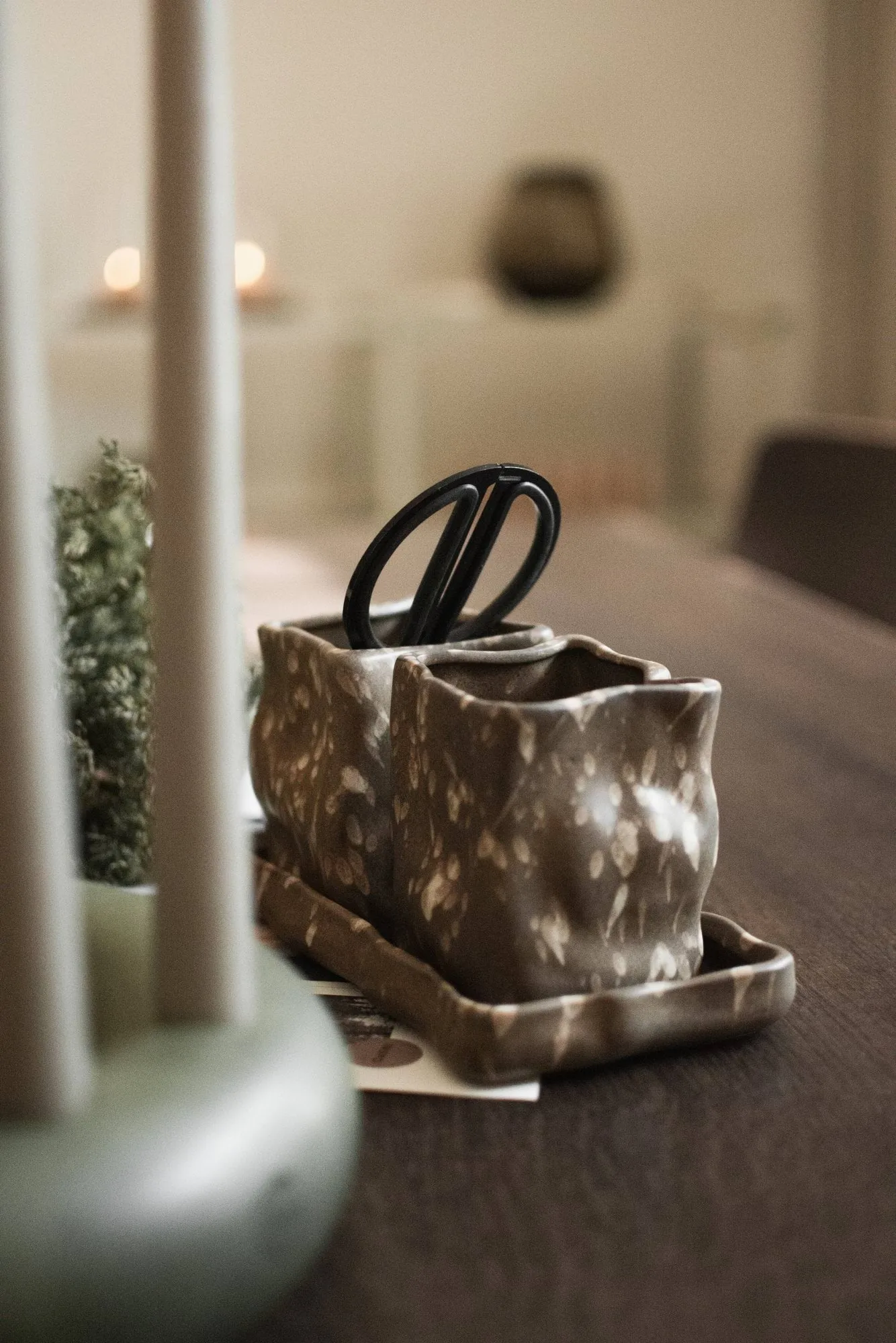 Vaso Herb 3 pezzi, Brown dot DBKD