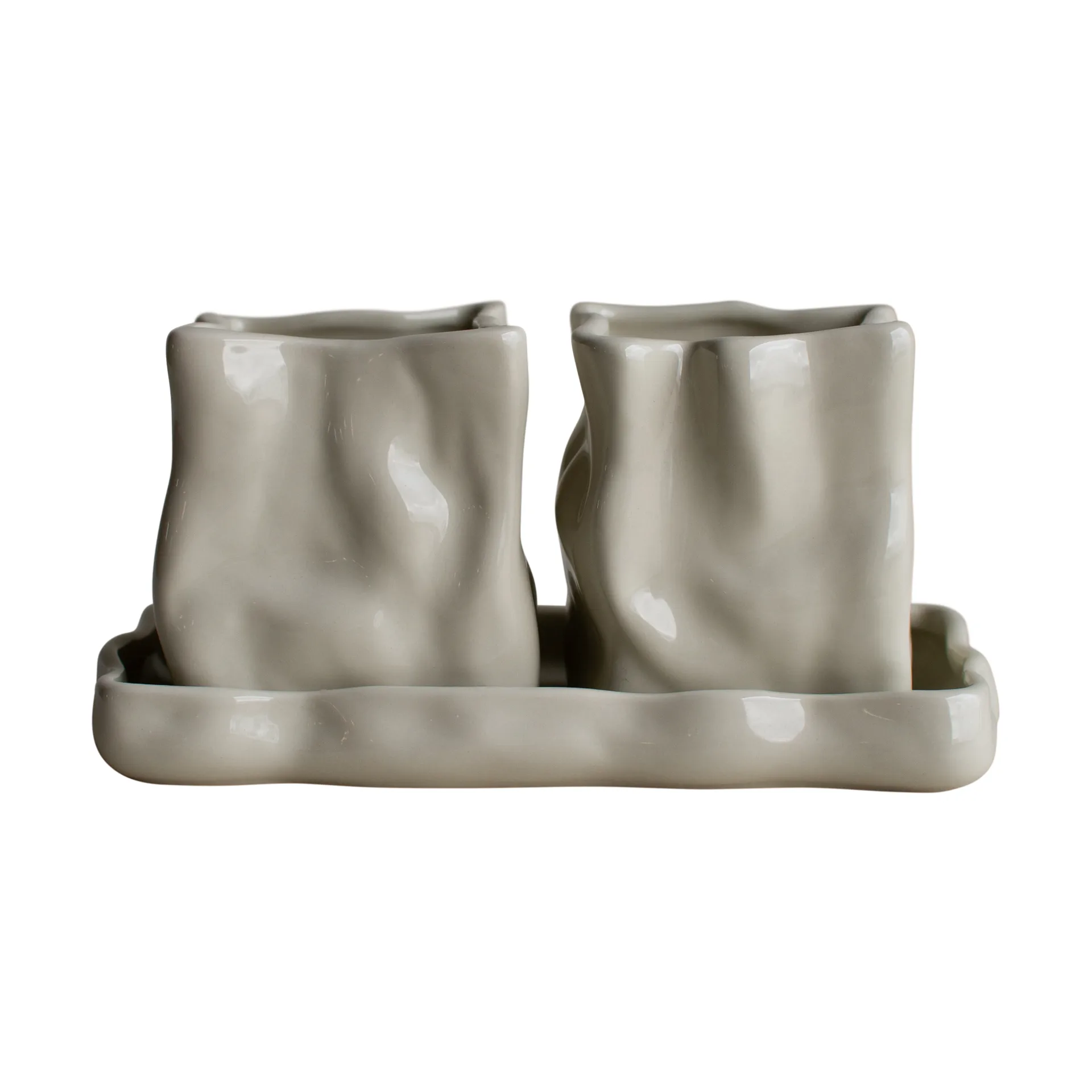 Vaso Herb 3 pezzi, Crema DBKD