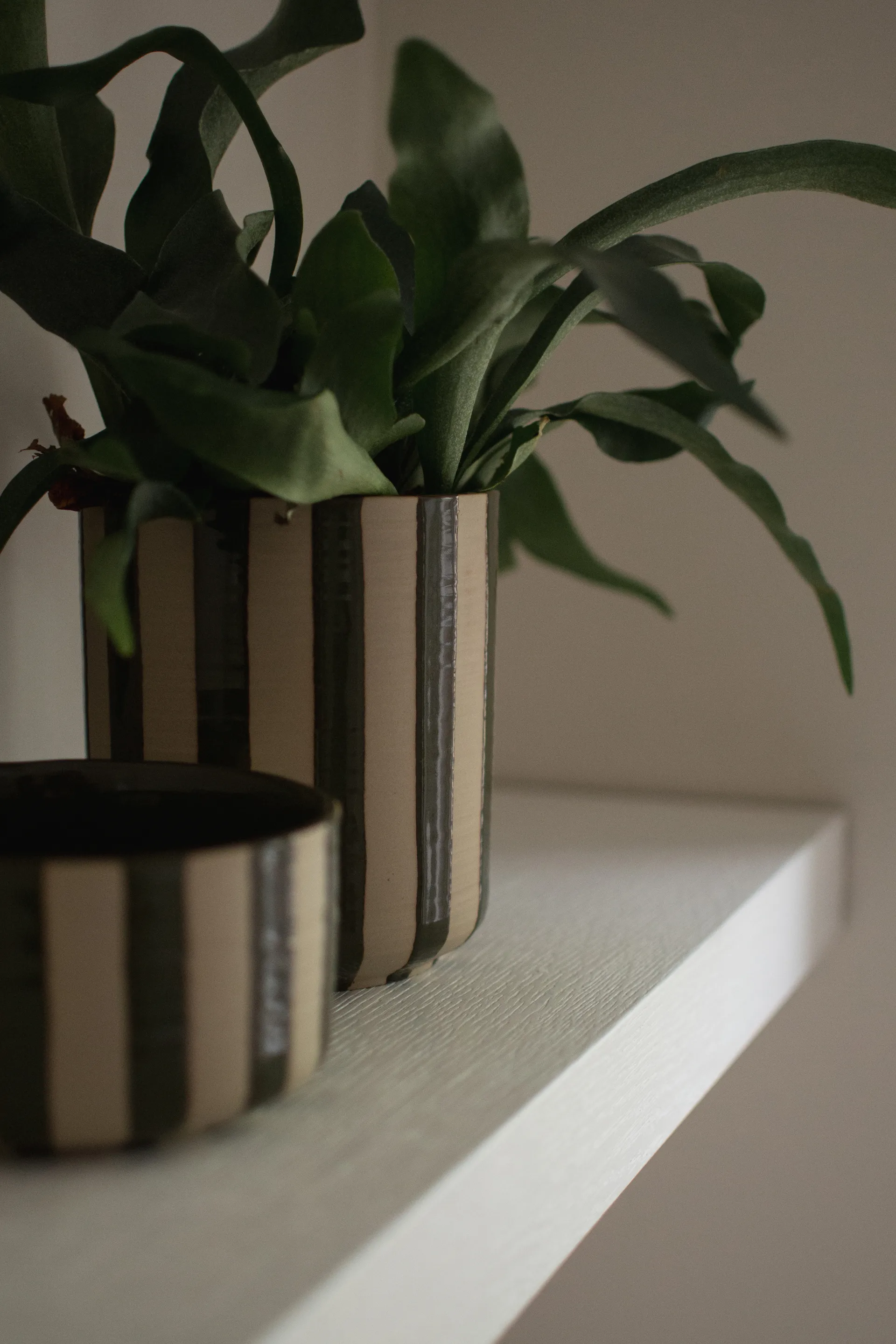 Vaso Line Ø14x16 cm, Stripe Green DBKD