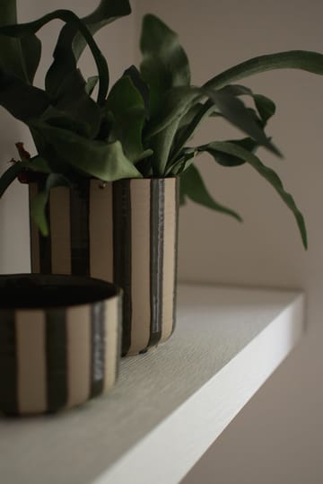 Vaso Line Ø14x16 cm - Stripe Green - DBKD