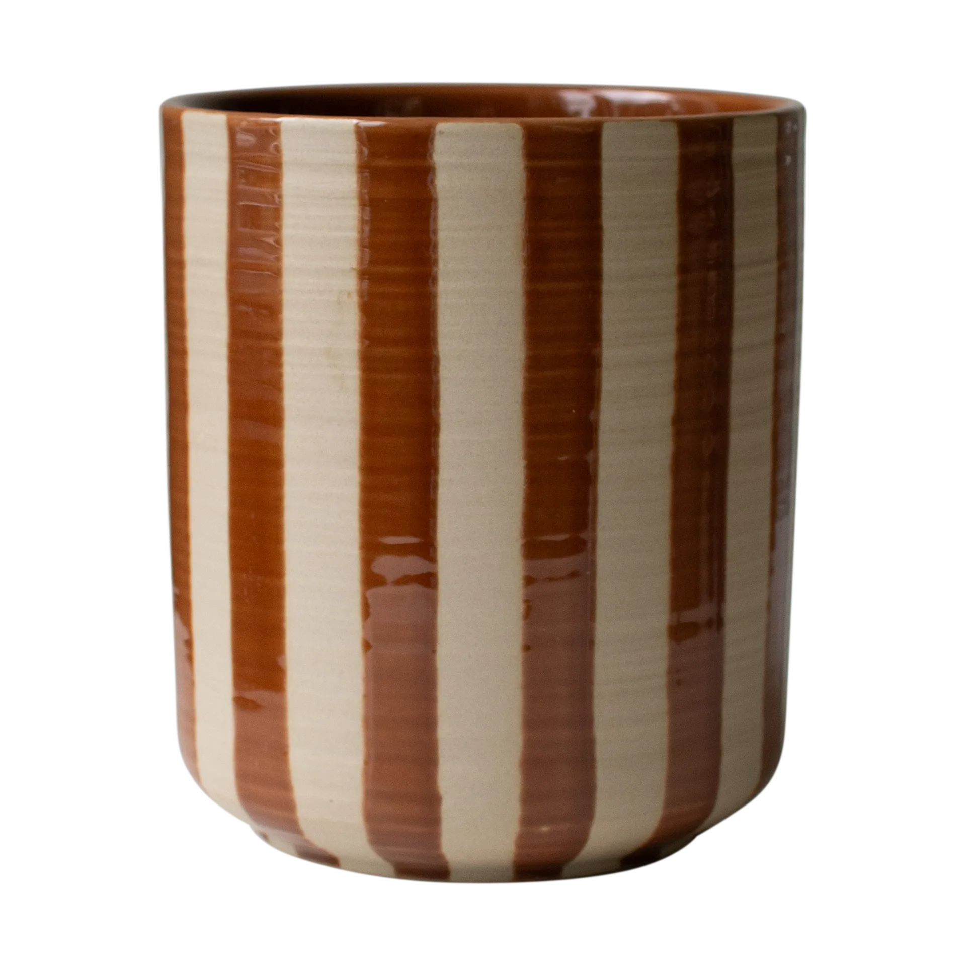 Vaso Line Ø14x16 cm, Stripe nougat DBKD