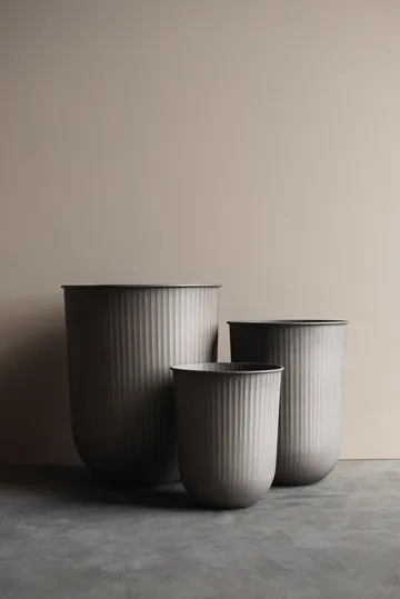 Vaso per fiori a righe Out 3 pezzi - Beige - DBKD