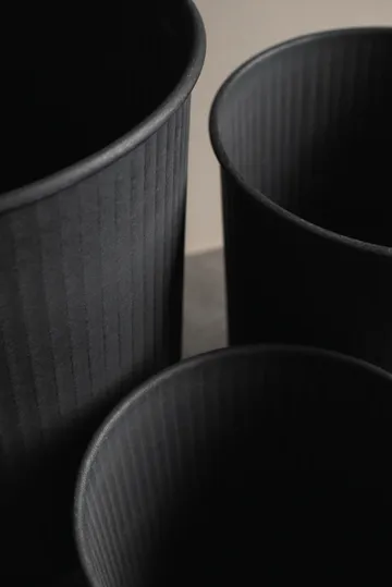 Vaso per fiori a righe Out 3 pezzi - Nero - DBKD
