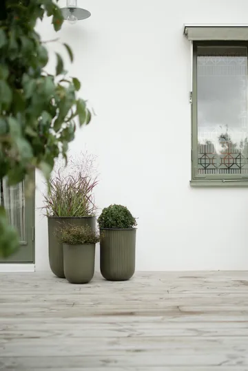 Vaso per fiori a righe Out 3 pezzi - Verde - DBKD