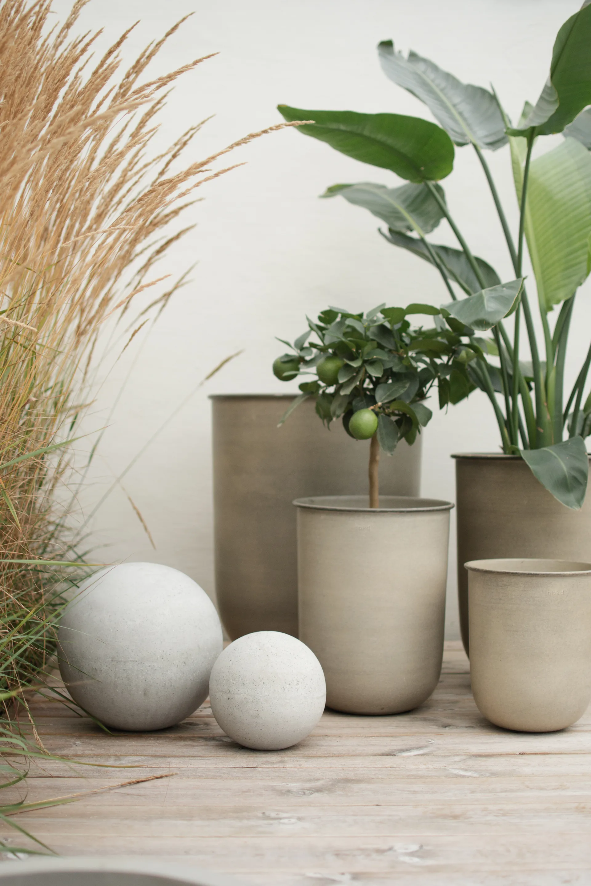 Vaso per fiori Out 4 pezzi, Beige DBKD