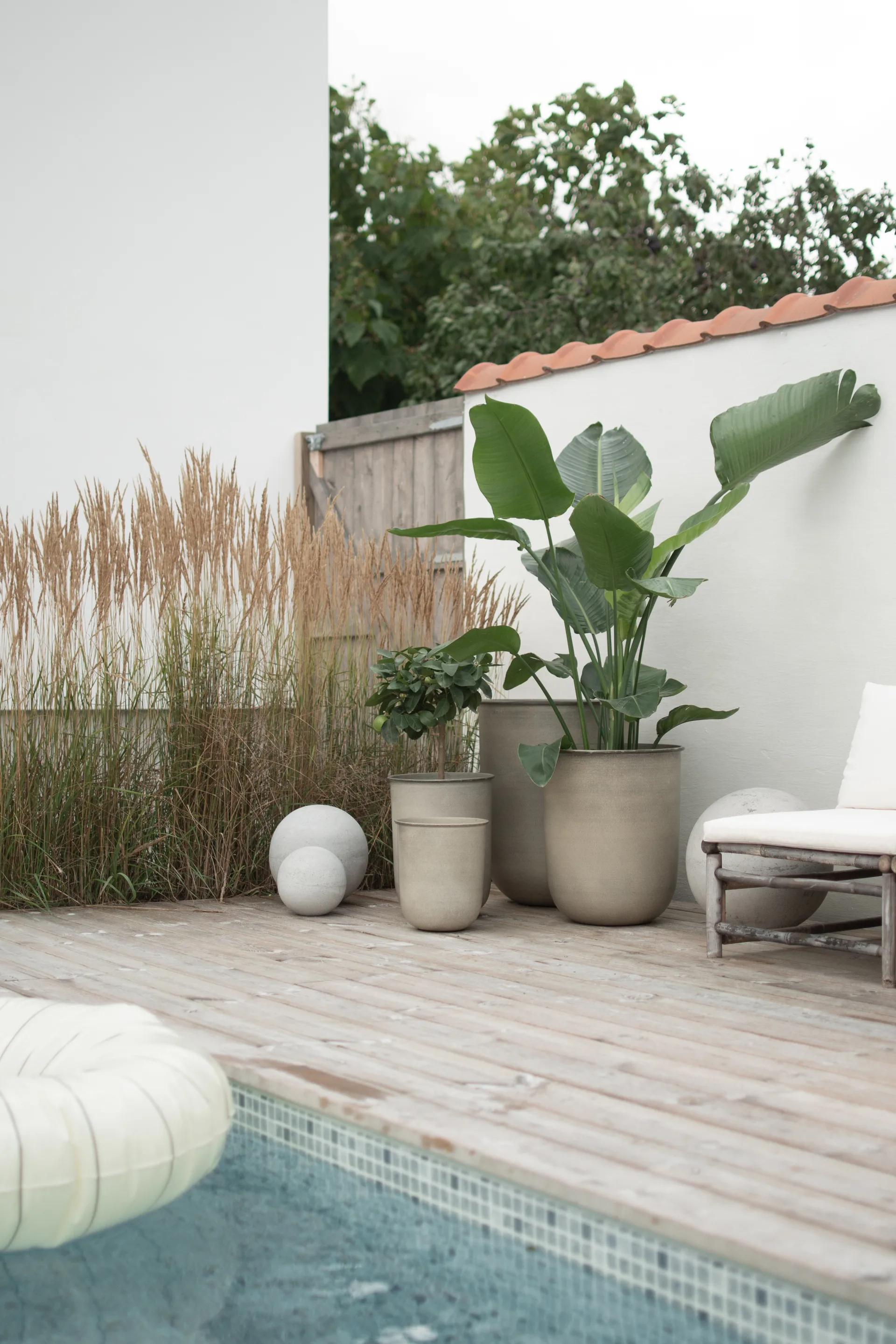 Vaso per fiori Out 4 pezzi, Beige DBKD