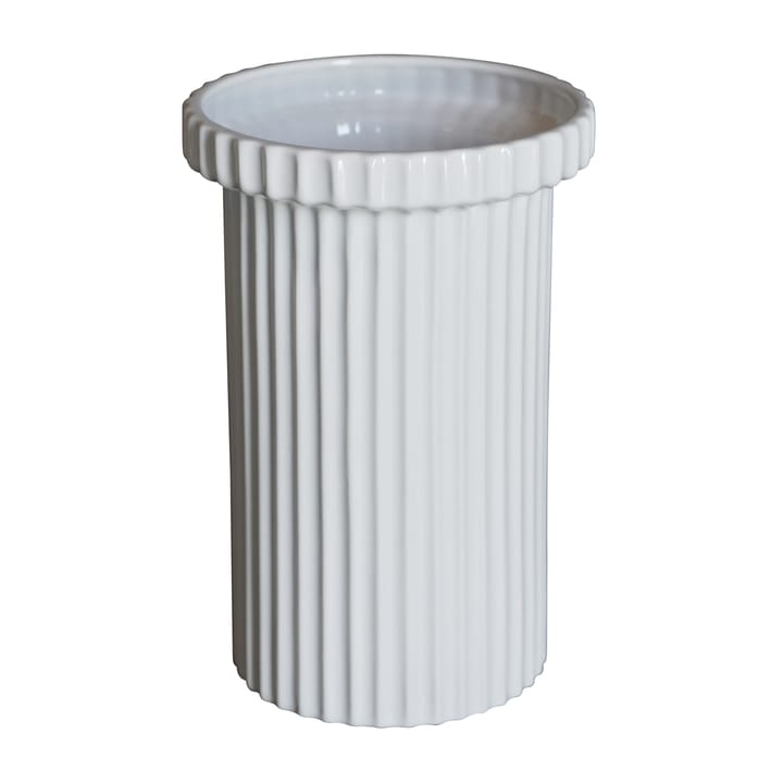 Vaso per fiori Stripe piccolo 22 cm - Shiny white - DBKD