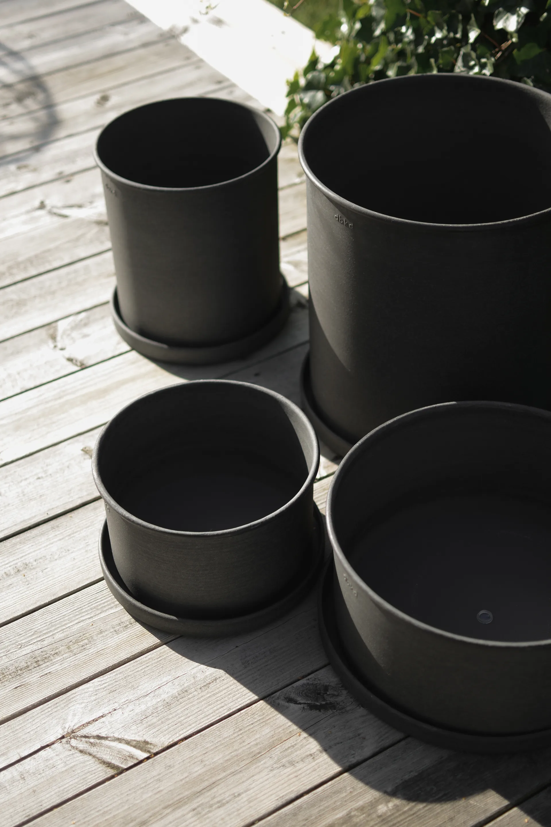 Vaso per piante grande confezione da 2, Nero DBKD