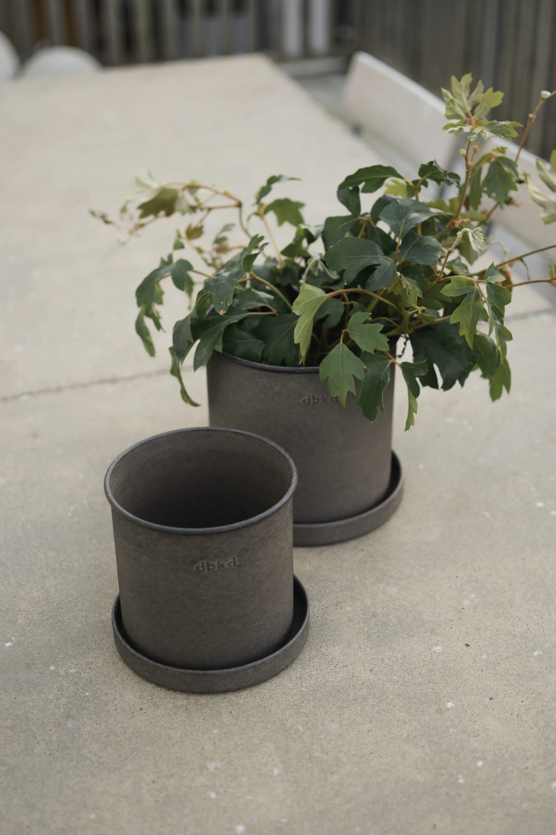 Vaso per piante piccolo confezione da 2, Marrone DBKD