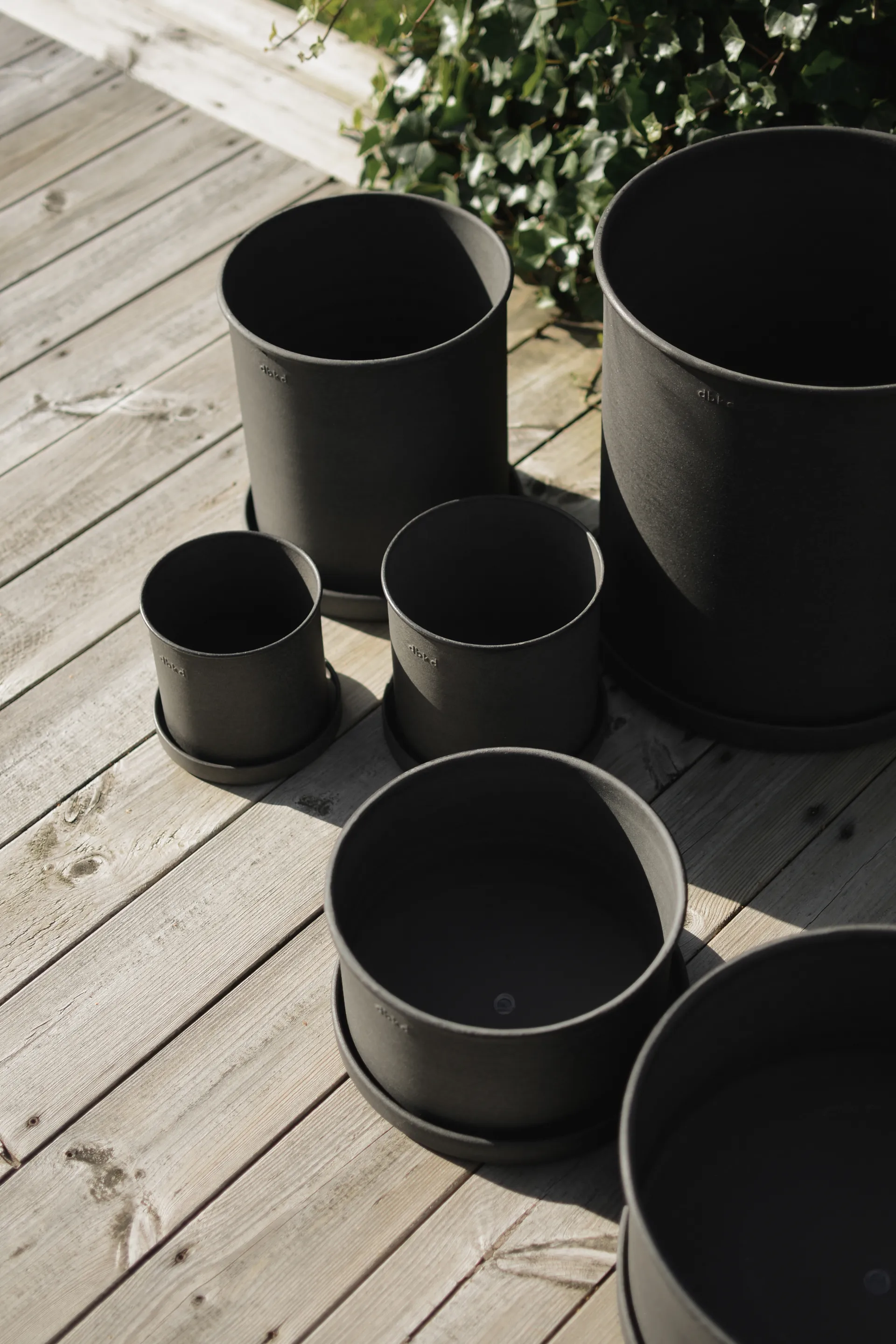 Vaso per piante piccolo confezione da 2, Nero DBKD