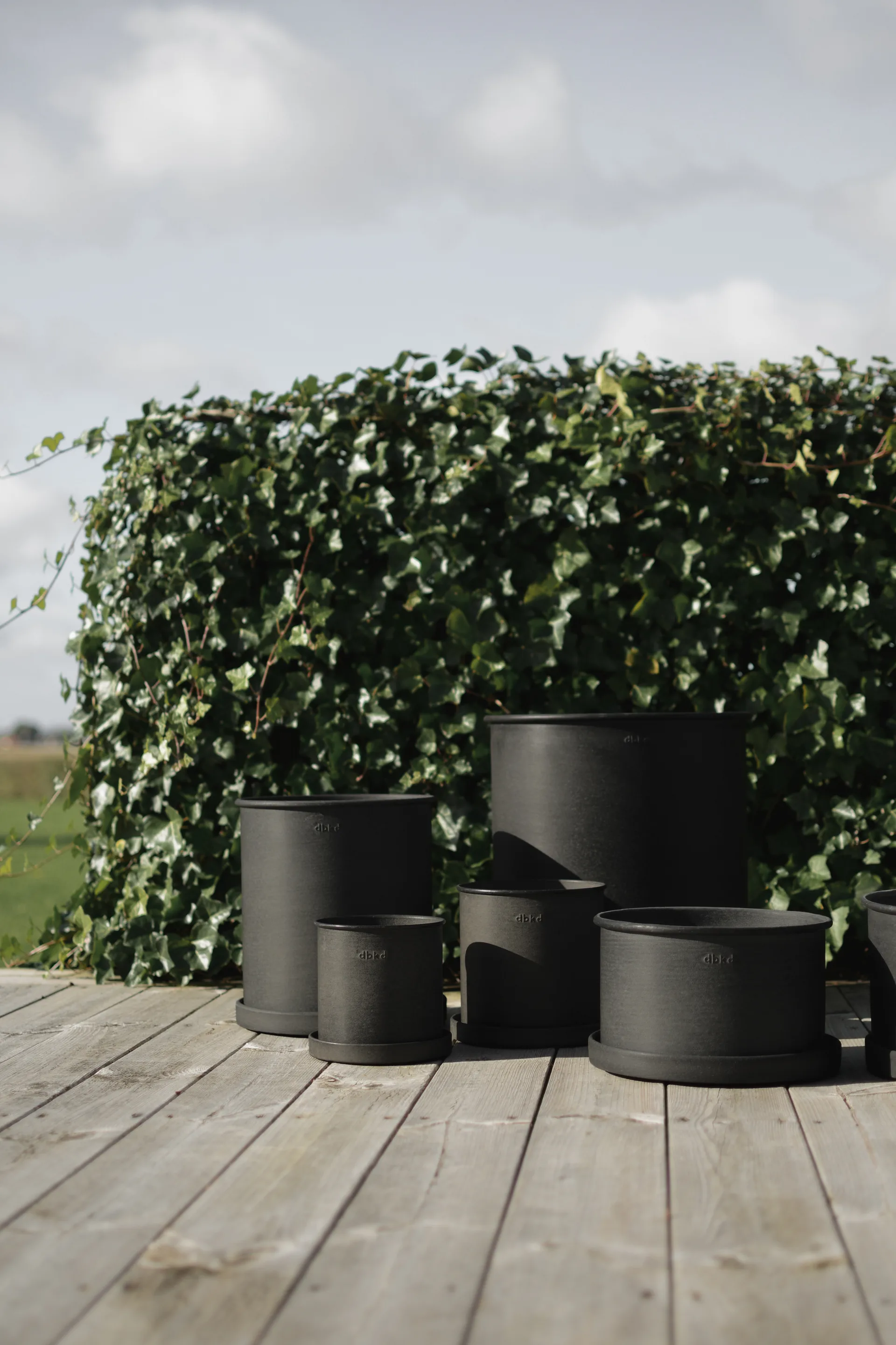 Vaso per piante piccolo confezione da 2, Nero DBKD