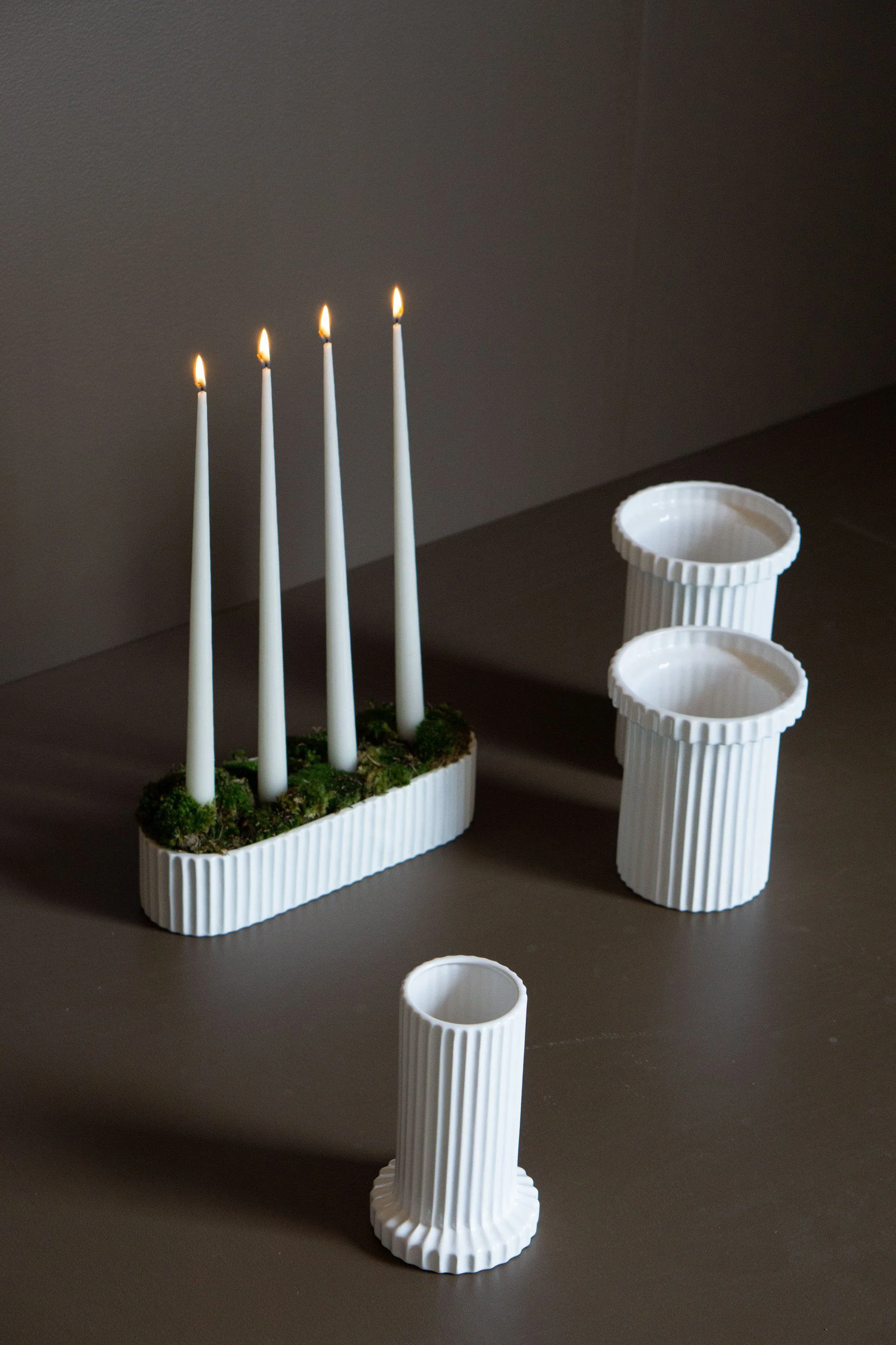 Vaso Stripe 18 cm, Shiny white DBKD