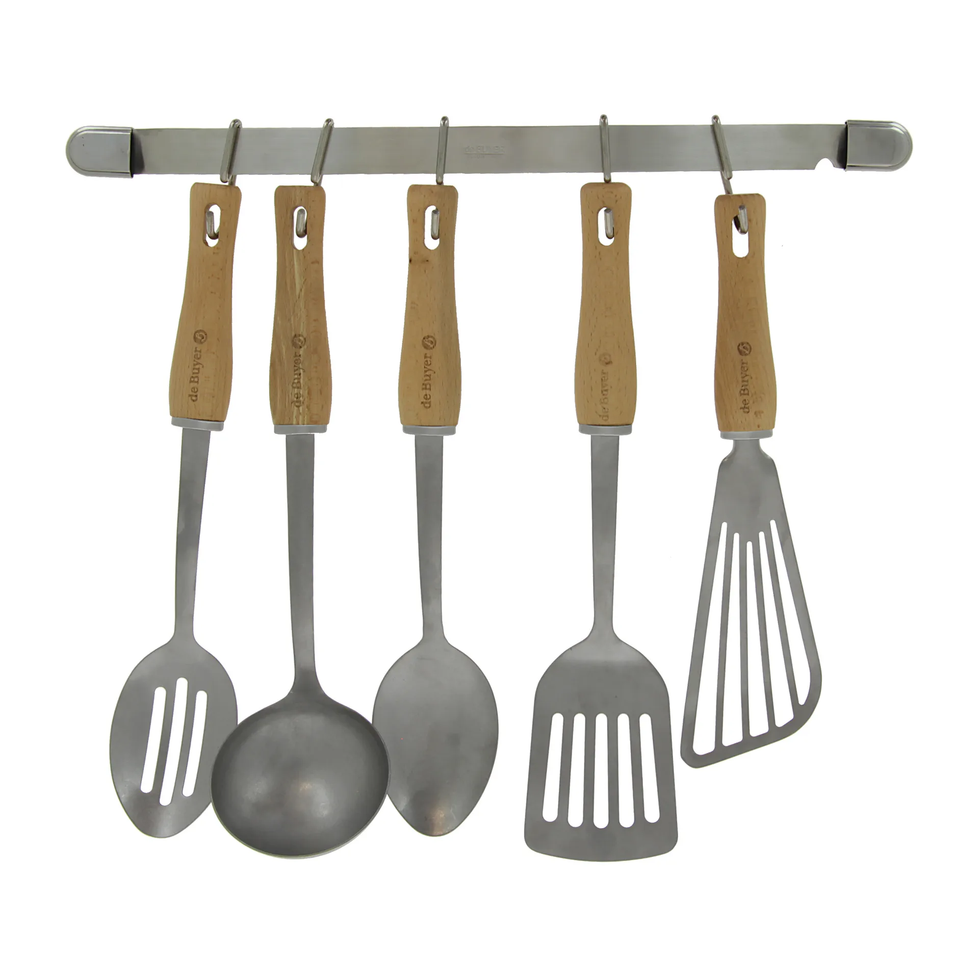 Barra portaganci De Buyer con 8 ganci, Grigio De Buyer