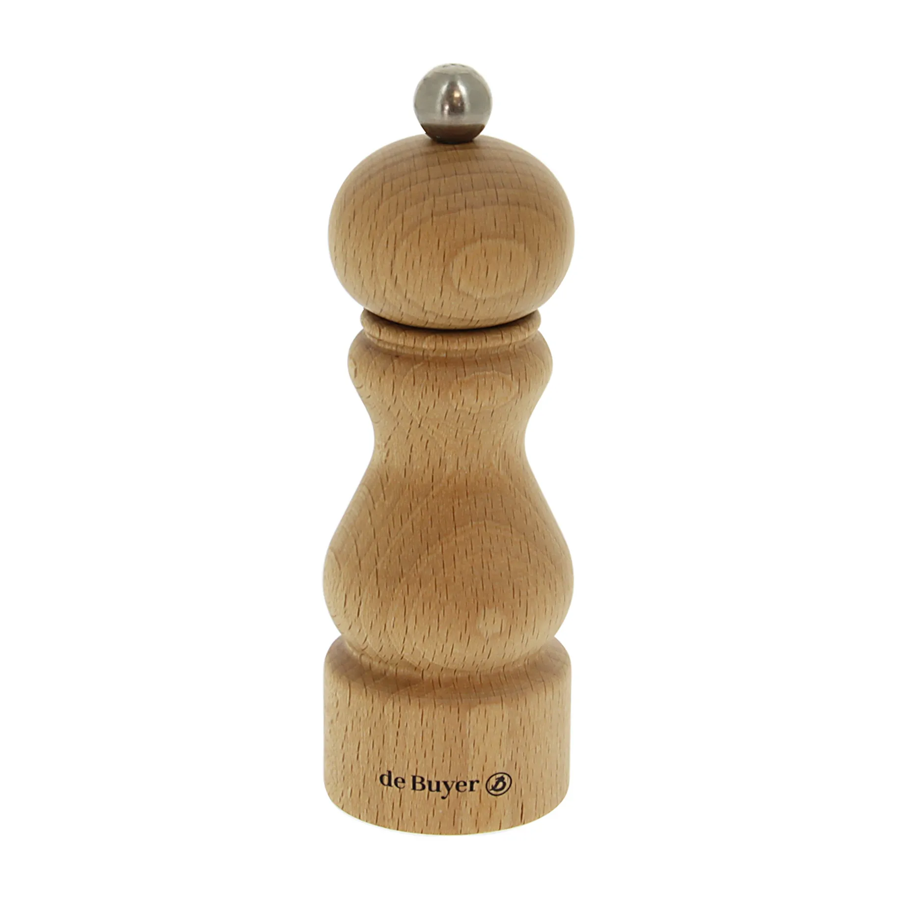 Macina sale e pepe Rumba ceramica 14 cm, Legno di faggio - chiaro De Buyer