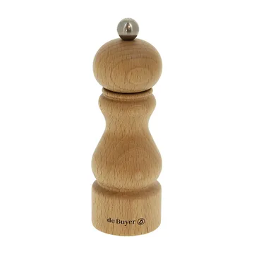 Macina sale e pepe Rumba ceramica 14 cm - Legno di faggio - chiaro - De Buyer