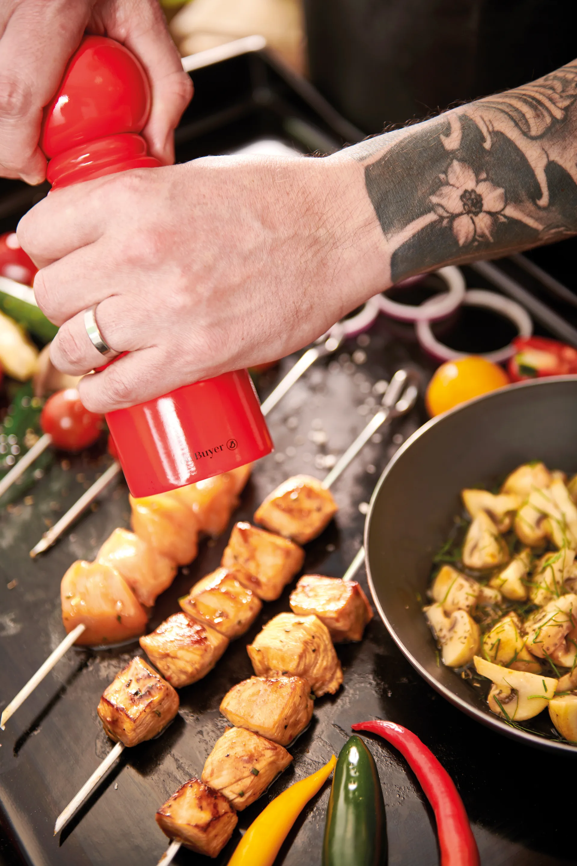 Macina sale e pepe Rumba ceramica 18 cm, Marrone scuro De Buyer