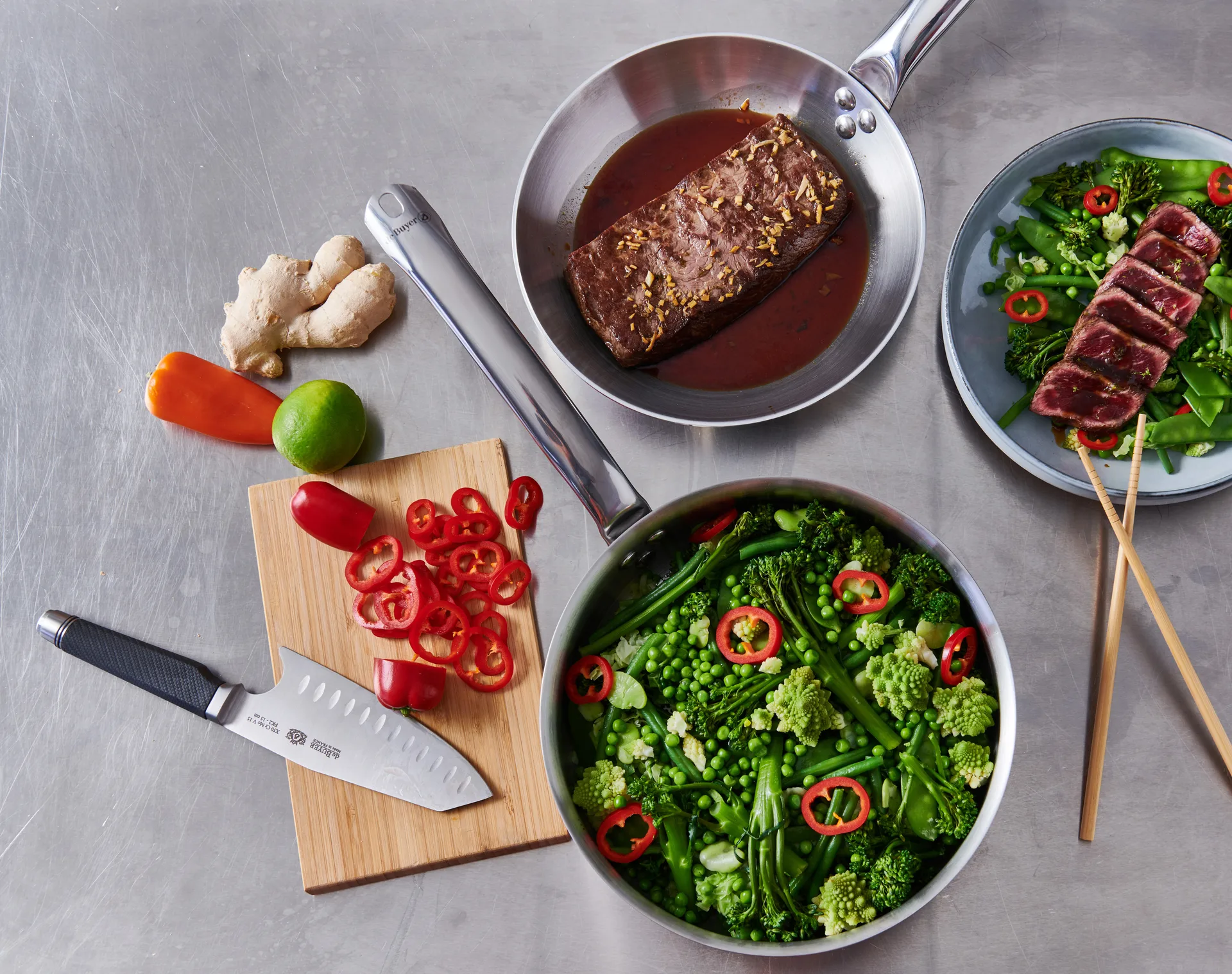 Padella sauté Alchimy in acciaio inossidabile, Ø24 cm De Buyer