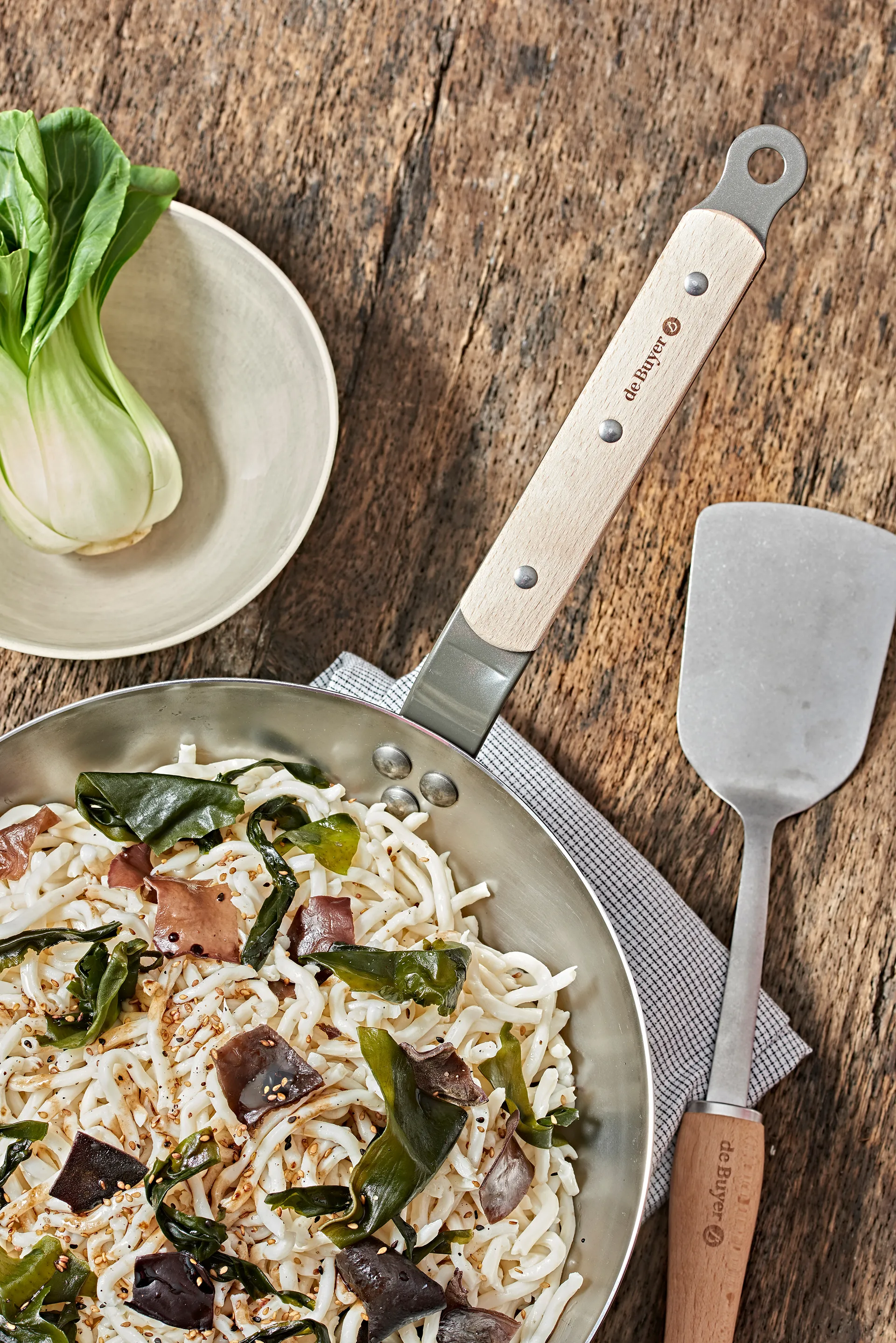 Spatola con manico in legno De Buyer B Bois , Acciaio inossidabile De Buyer