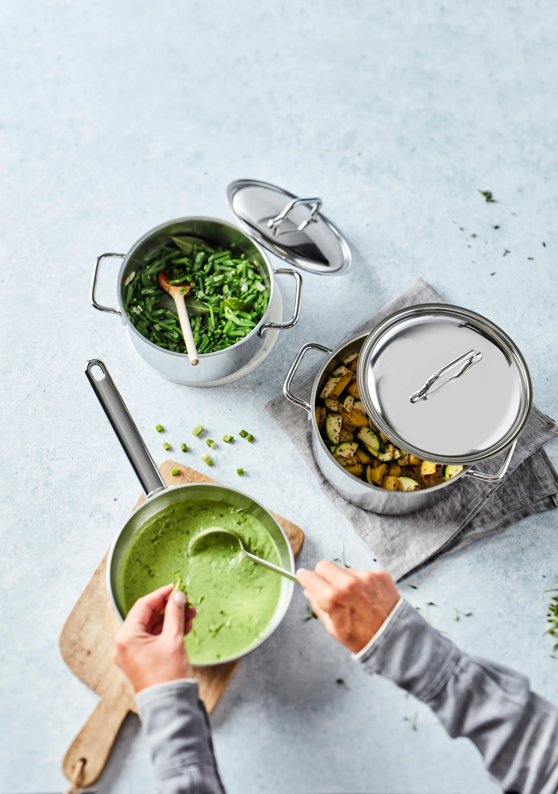 Casseruola bassa in acciaio inox Demeyere Apollo 7, 2,2 L Demeyere