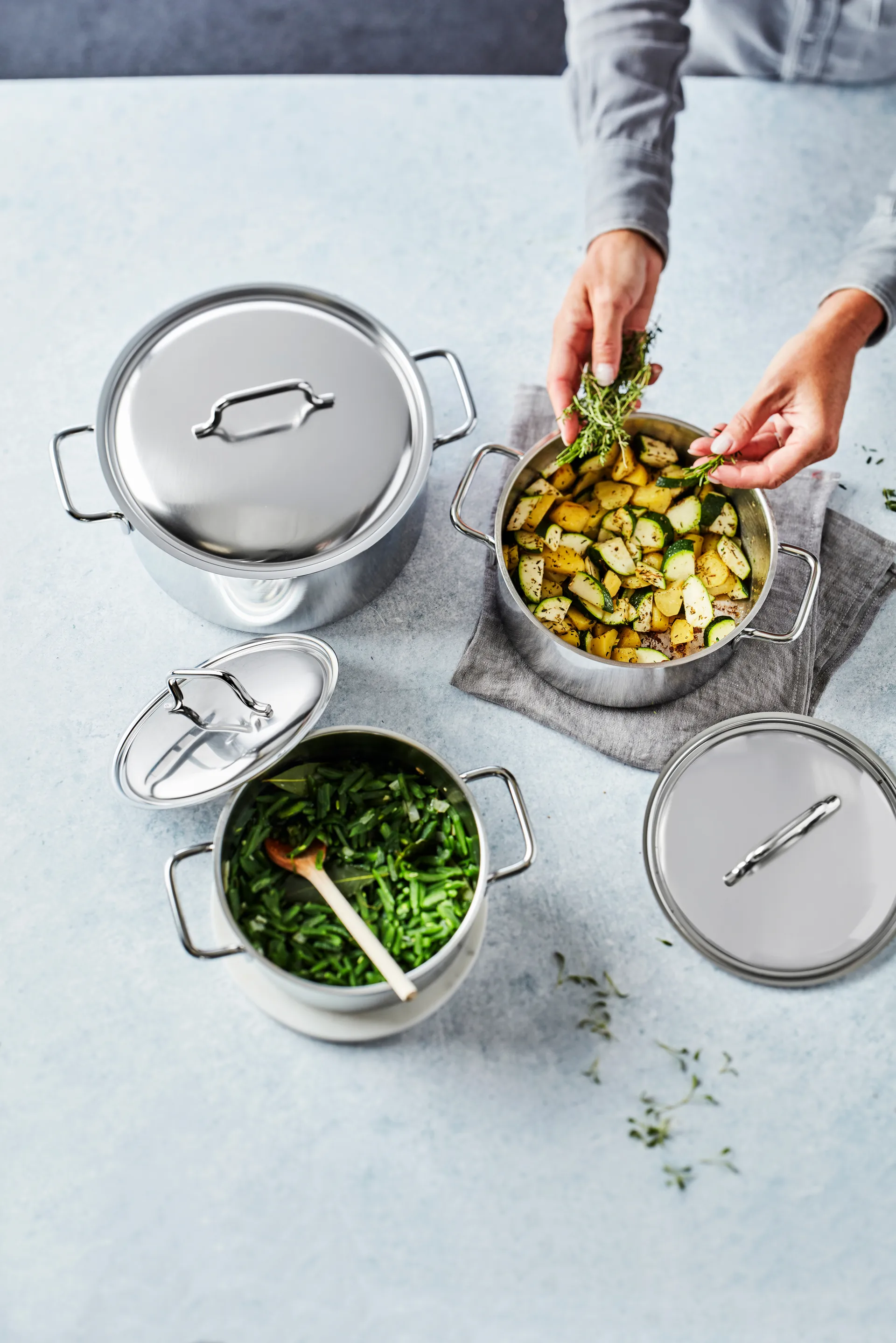 Casseruola bassa in acciaio inox Demeyere Apollo 7, 3 L Demeyere