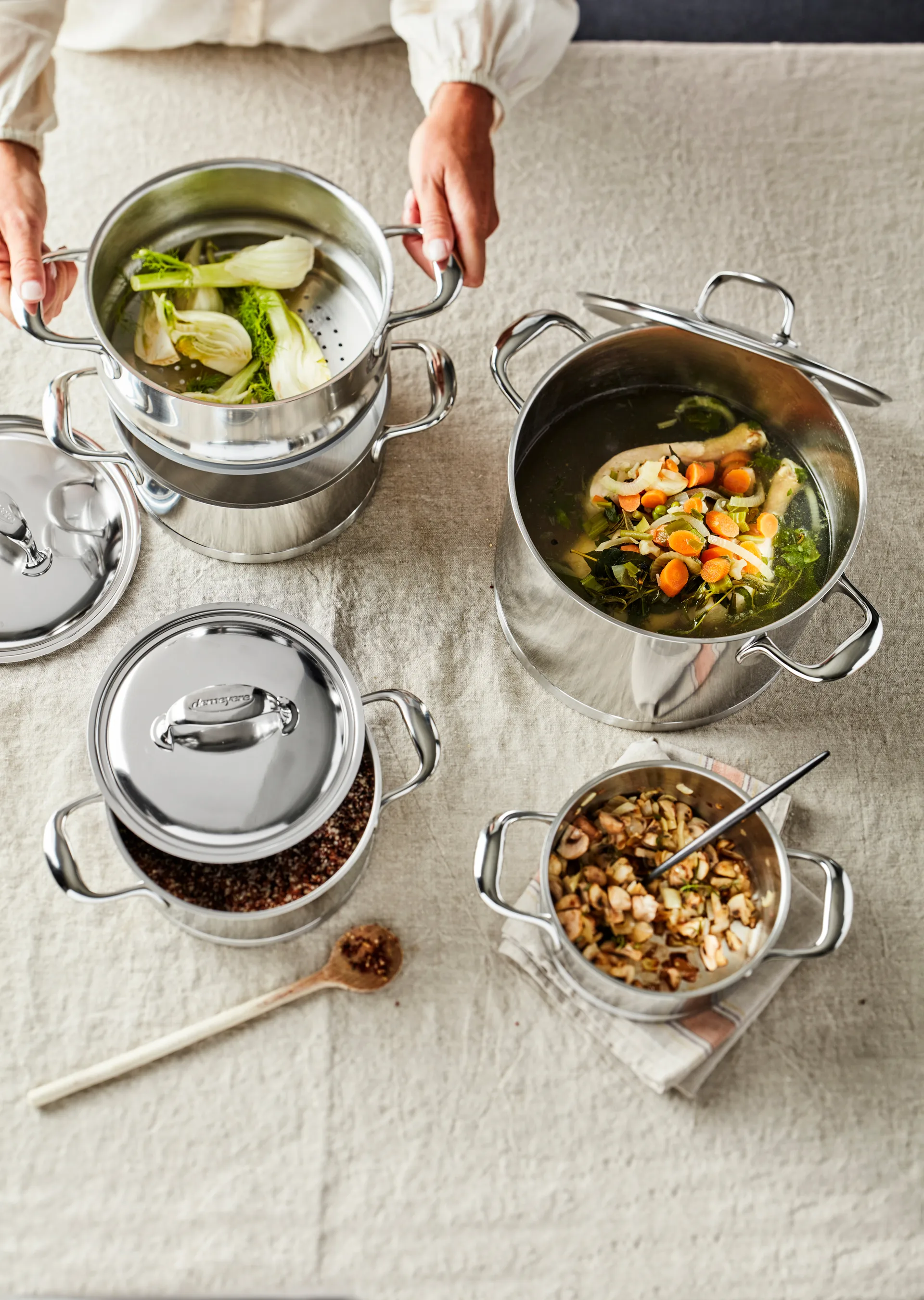 Pentola alta in acciaio inox Demeyere Atlantis 7, 5 L Demeyere