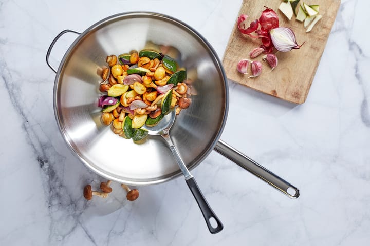Wok in acciaio inox 7-strati con 2 maniglie Apollo 7 , Ø36 cm Demeyere