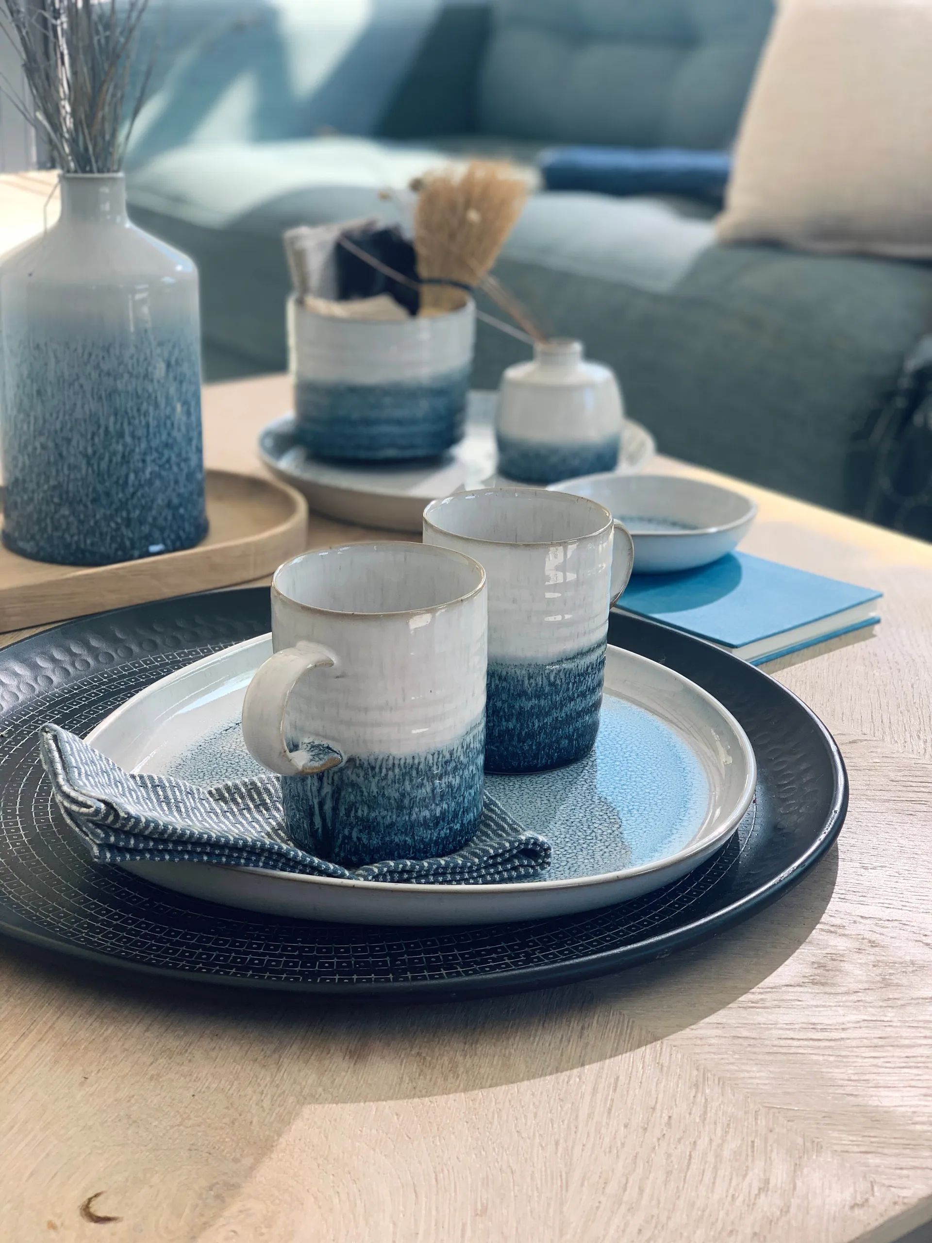 Ciotola da portata Kiln blue Alt, Piccolo, Ø13 cm Denby