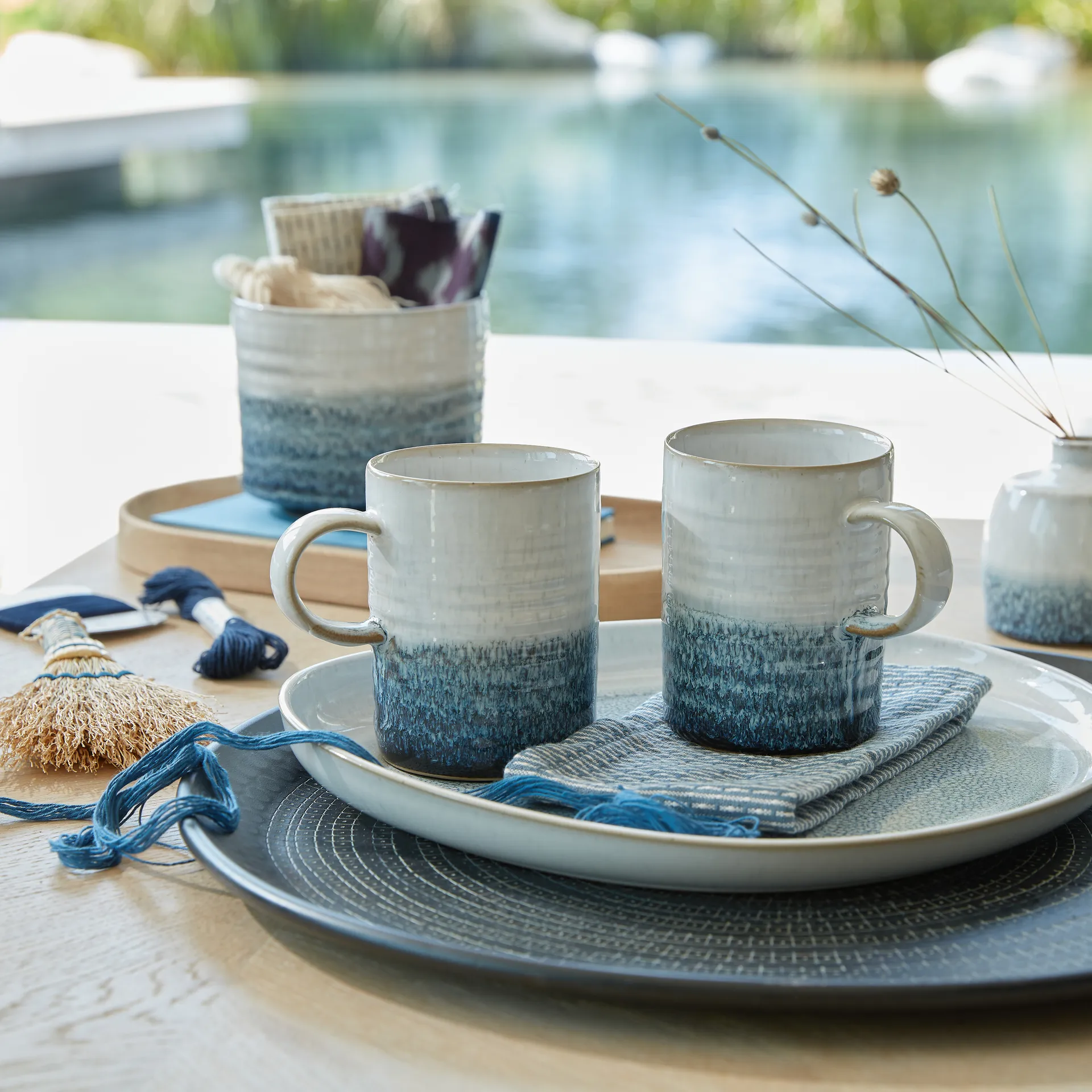 Ciotola da portata Kiln blue Alt, Piccolo, Ø13 cm Denby