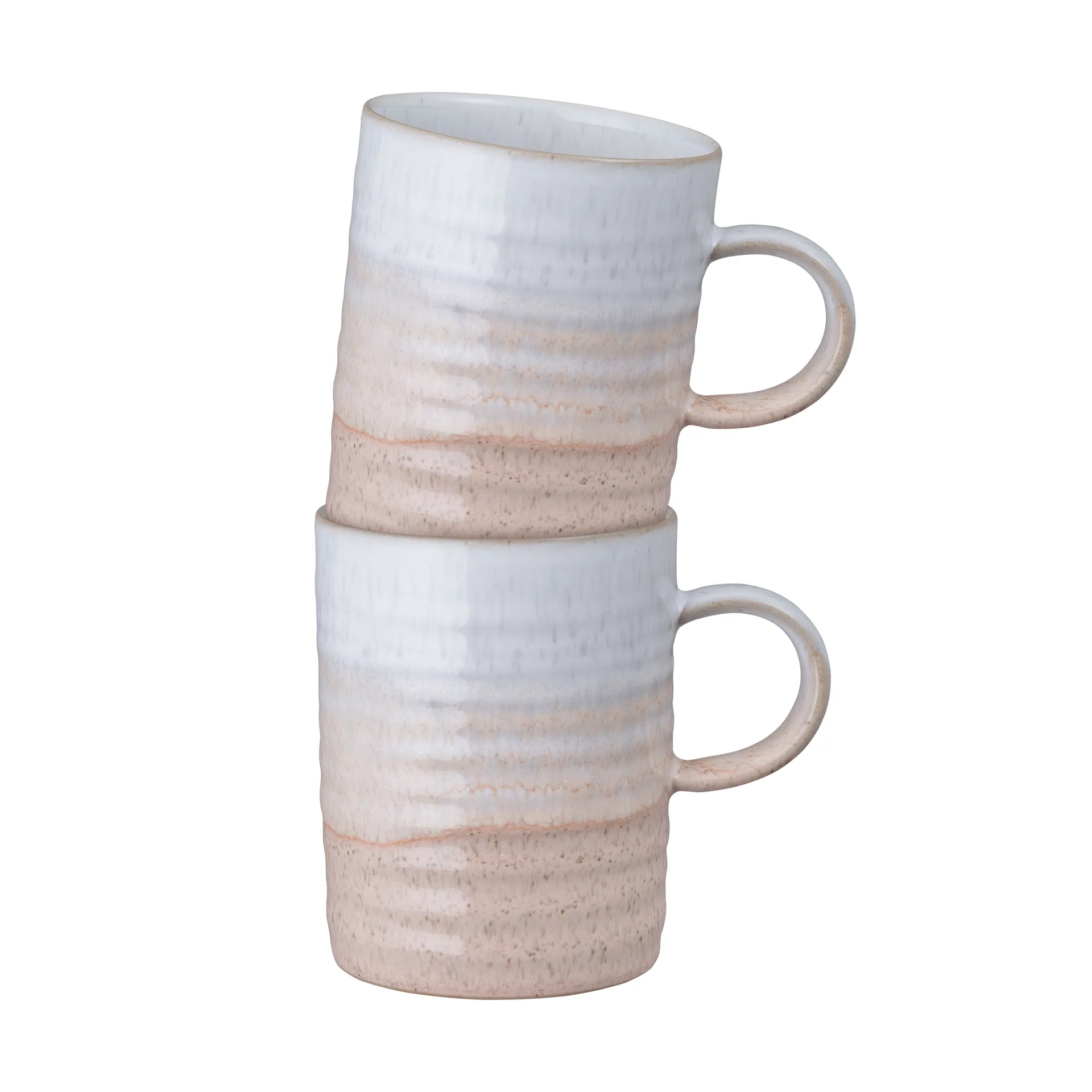 Kiln Coral tazza zigrinata, Corallo-beige, confezione da 2 Denby