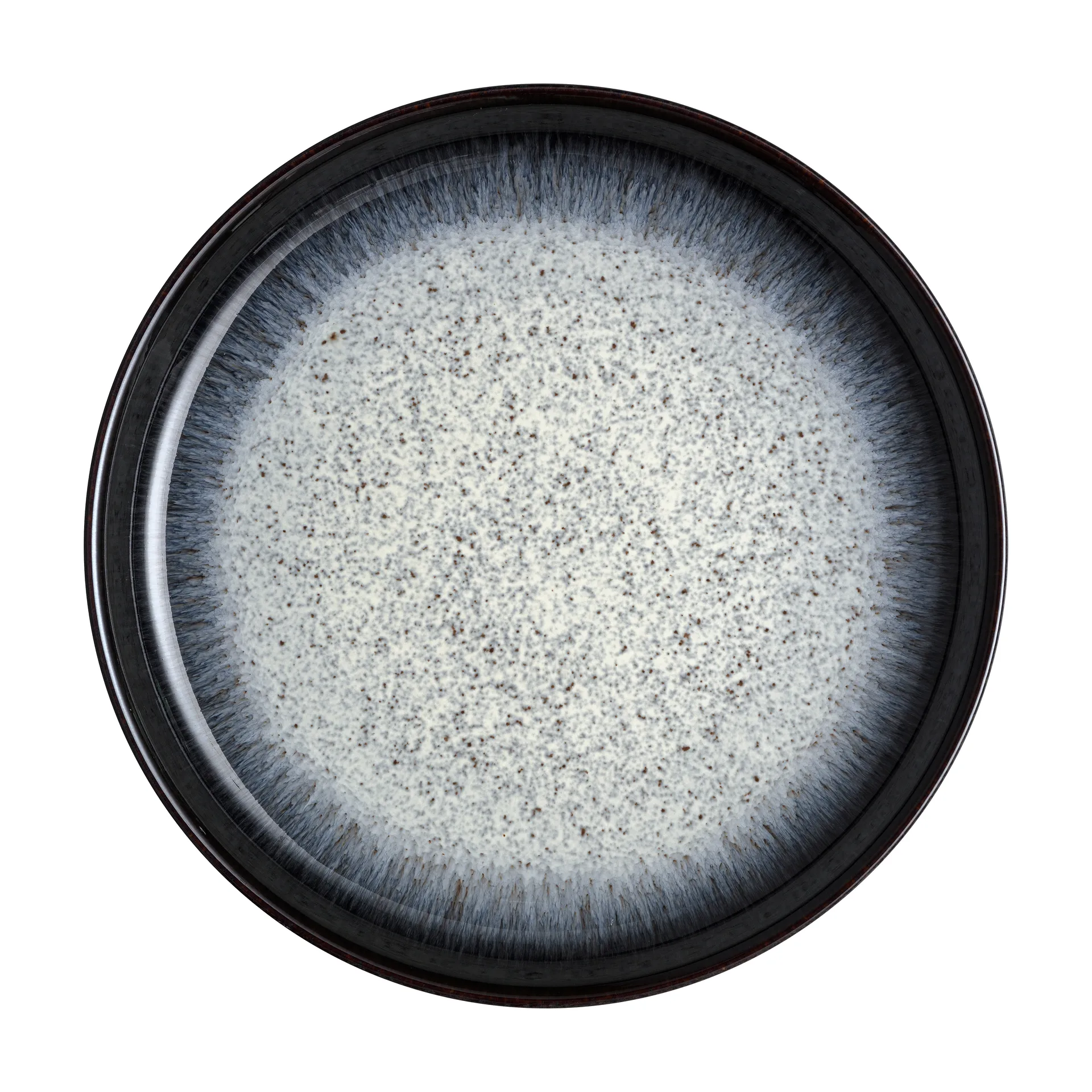 Piatto piano Halo Speckle 26 cm, Blu, grigio, nero Denby