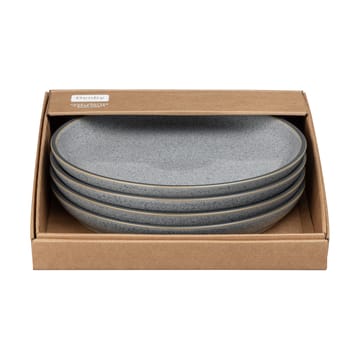 Piatto piano Studio Grey 26 cm, confezione da 4 - Granito - Denby