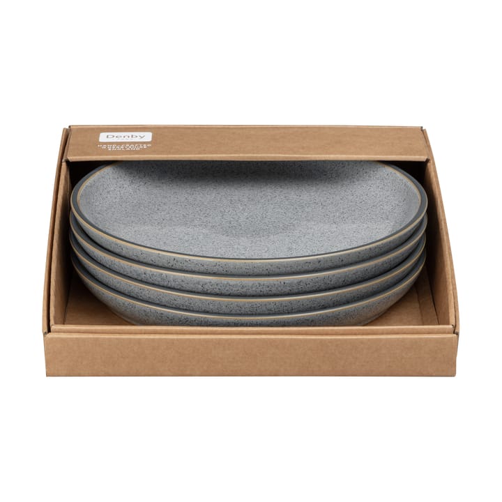 Piatto piano Studio Grey 26 cm, confezione da 4, Granito Denby
