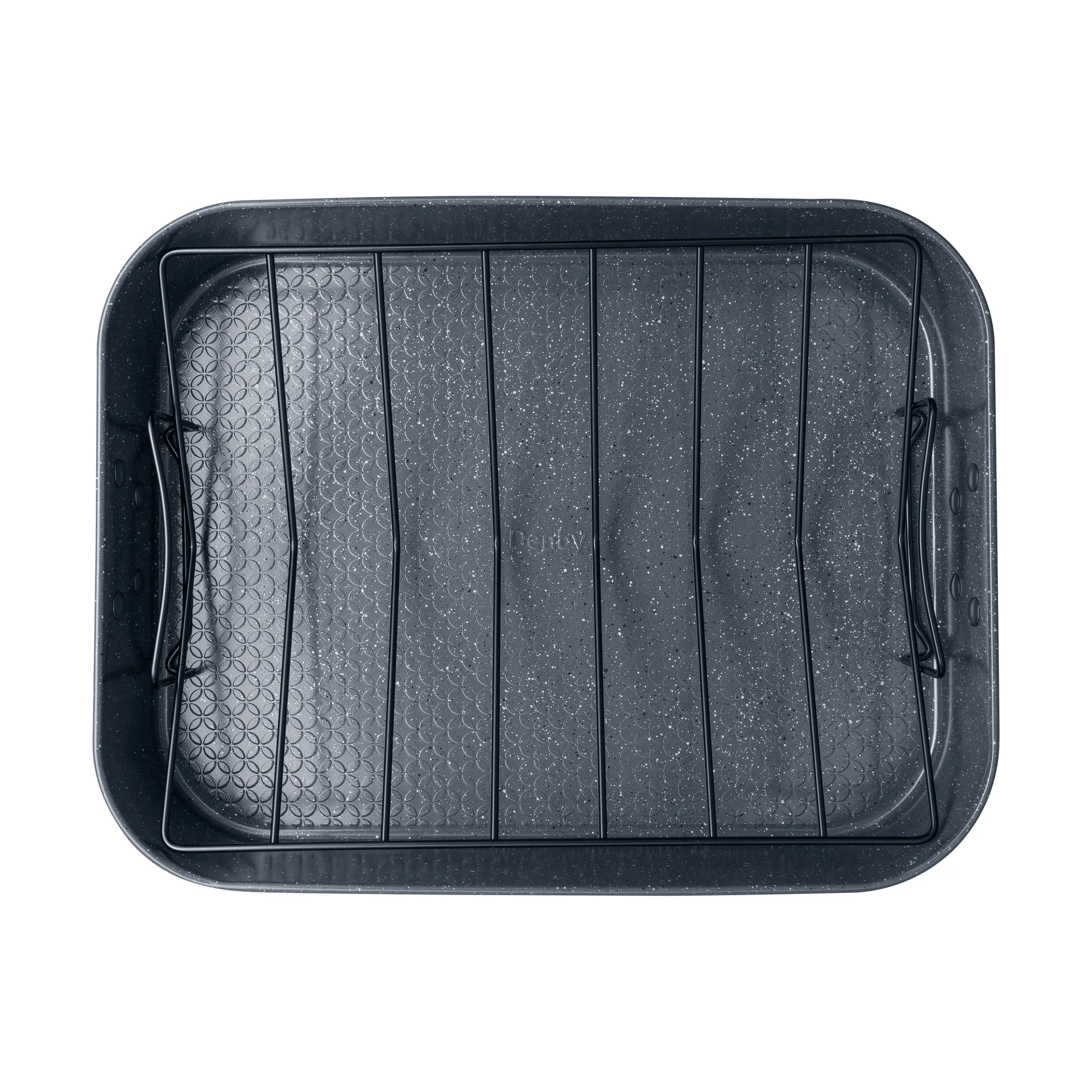 Quantanium Finish teglia per forno, Grigio, con griglia, 41,6x31,8 cm Denby