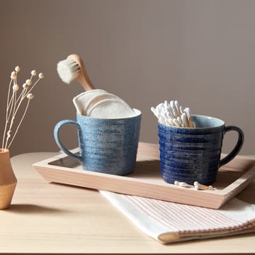 Tazza rigata Studio Blue, 40 cl - Cobalto, grigio - Denby