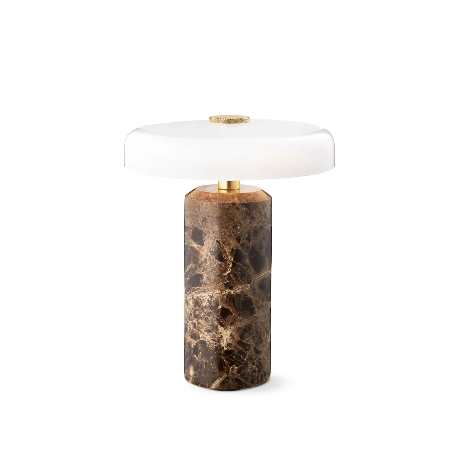 Lampada da tavolo Trip Ø17x21 cm marmo, Emperador scuro-opale lucida Design By Us