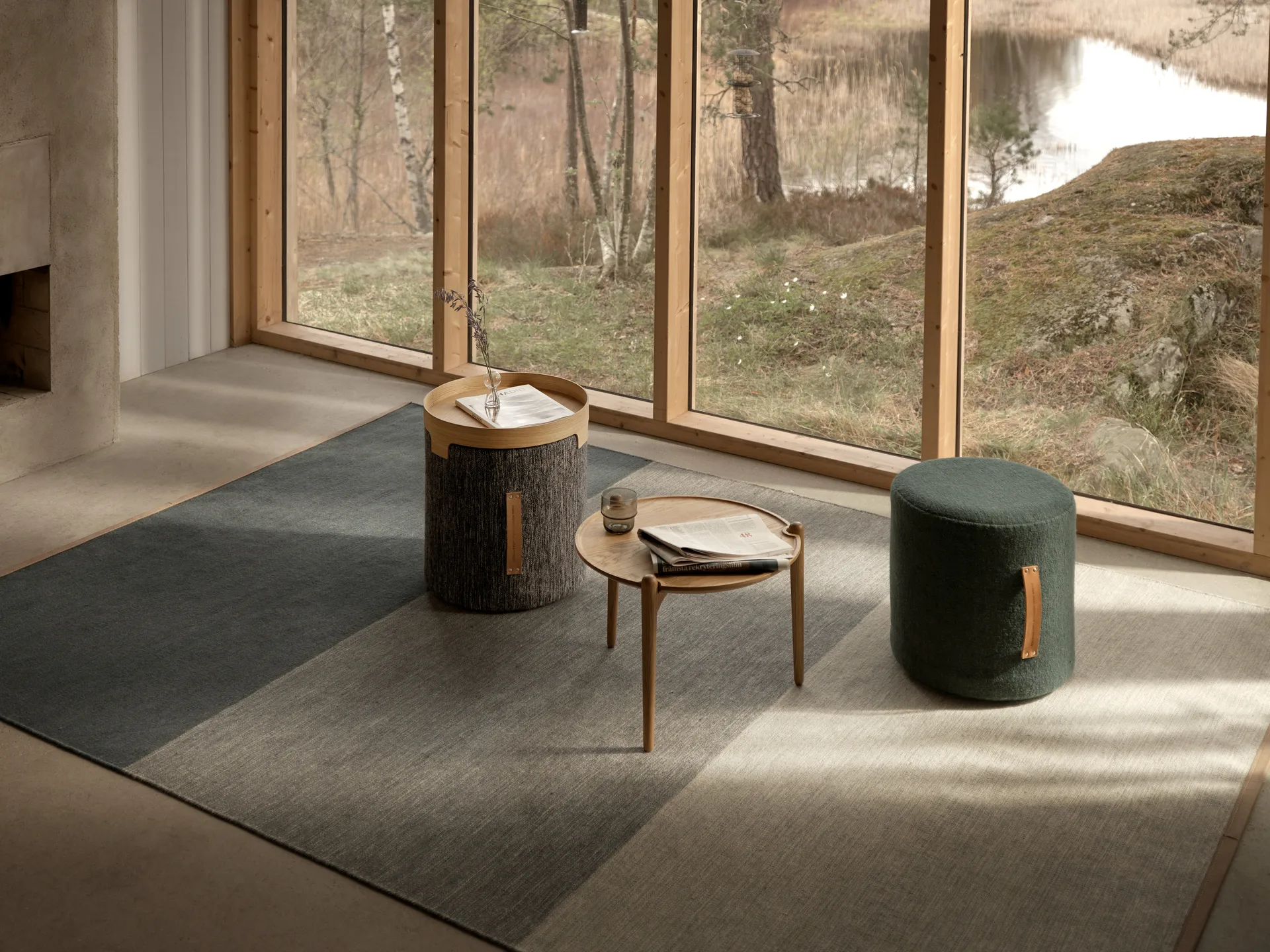 Björk sgabello rotondo alto, Grigio scuro, Ø45x45 cm Design House Stockholm