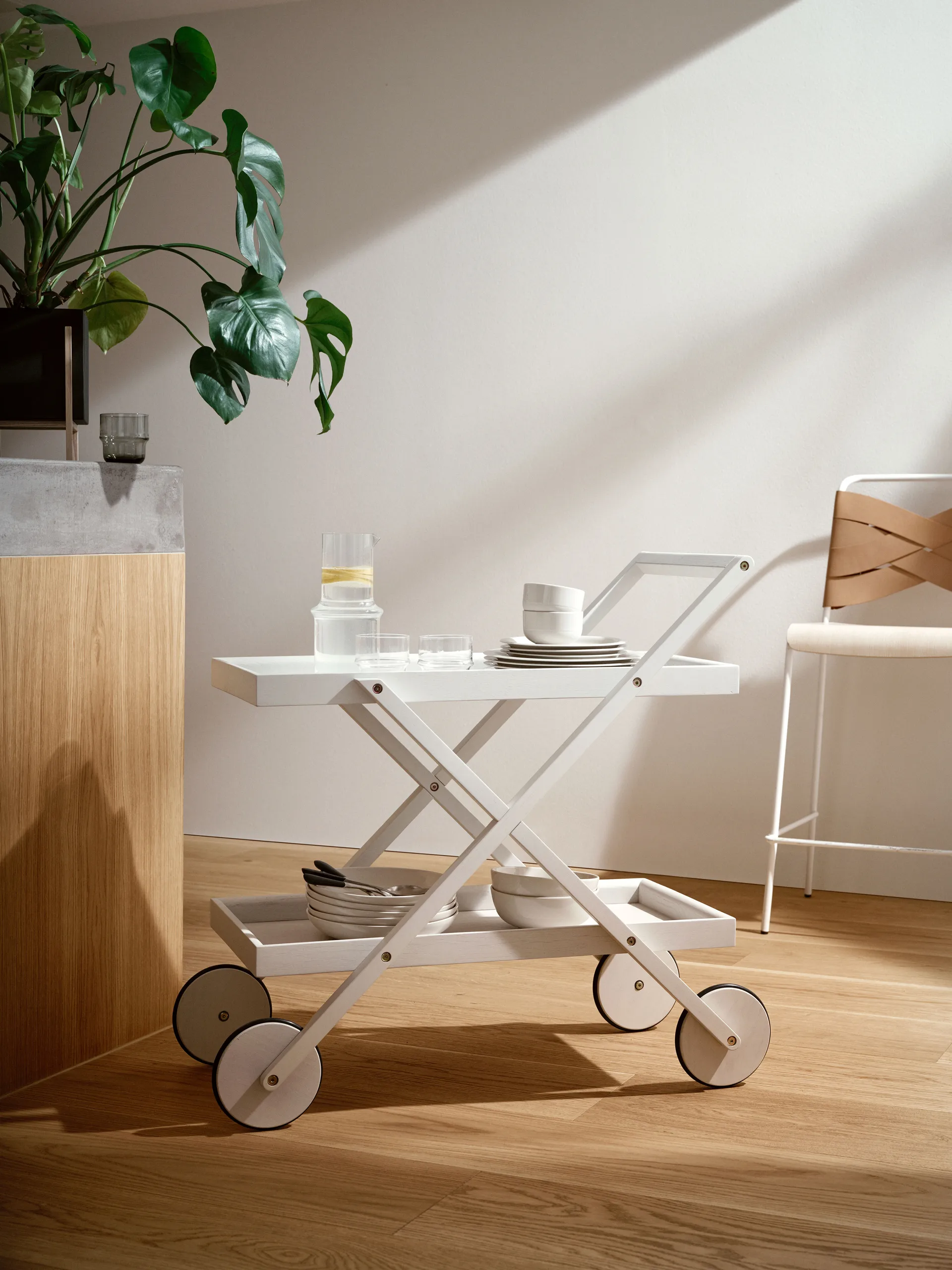 Carrello da portata Exit, Bianco Design House Stockholm